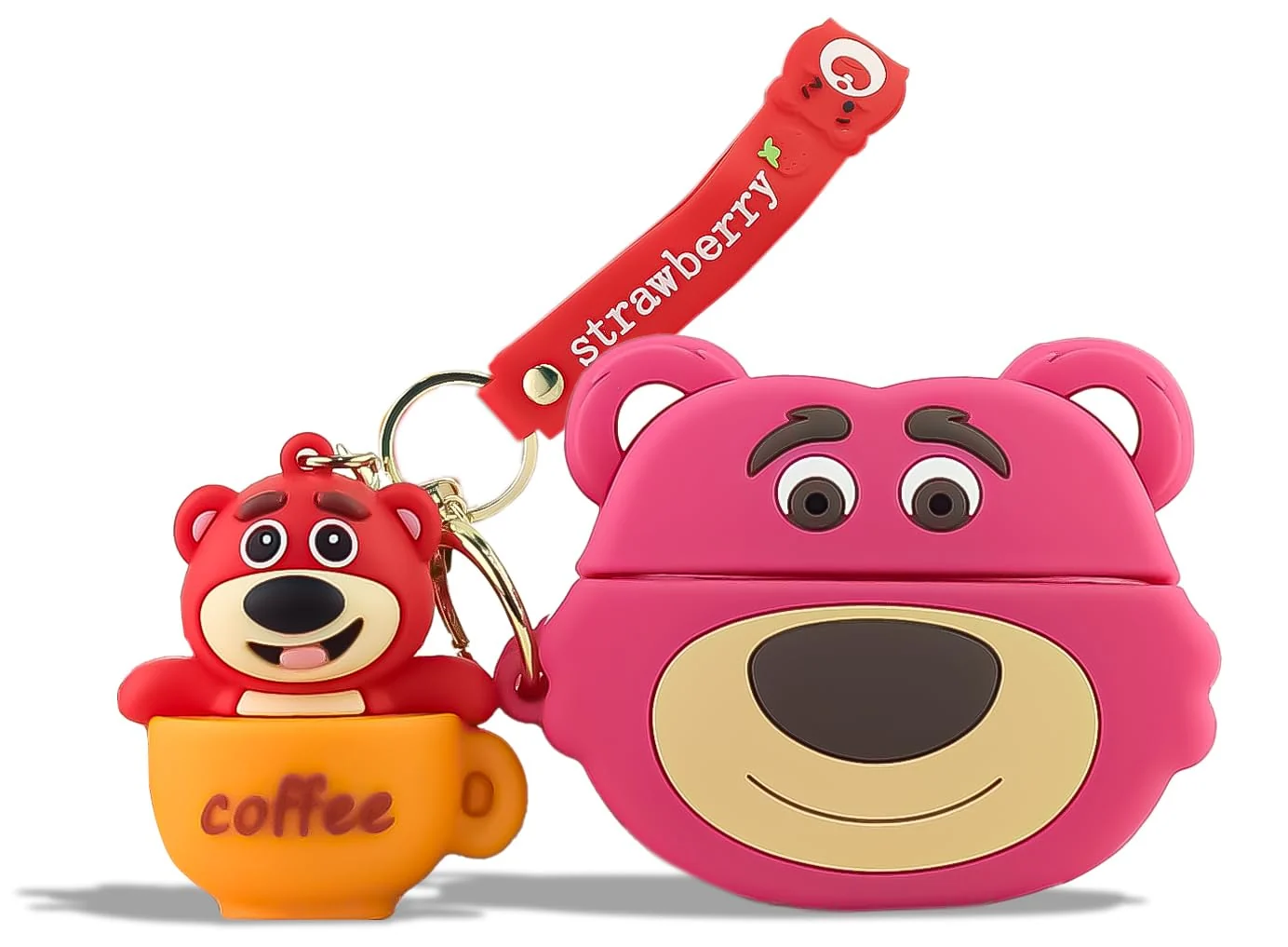 DL3 Mobilak Compatible with AirPods Pro 2/1 Gen Case Soft Silicone Shockproof Cover for Apple iPod Pro 2nd/1st Generation, New 3D Cute Cartoon Creative Fun Case with Keychain Design - Style 25