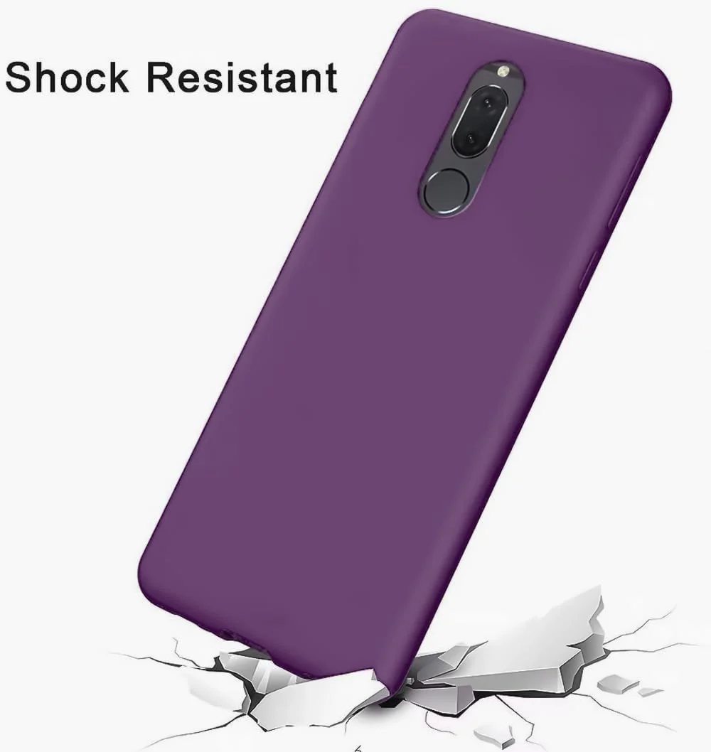DL3 Mobilak Huawei Mate 10 Lite Case, Soft Flexible Silicone Gel Rubber Bumper Cover, Full Body Shockproof Protective Phone Case - Violet