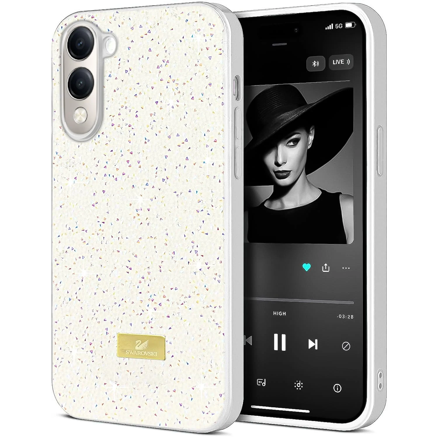5.5 — DL3 Mobilak Glitter Rhinestone Protective Case for vivo Y04 / vivo Y29s 5G with Shockproof Design