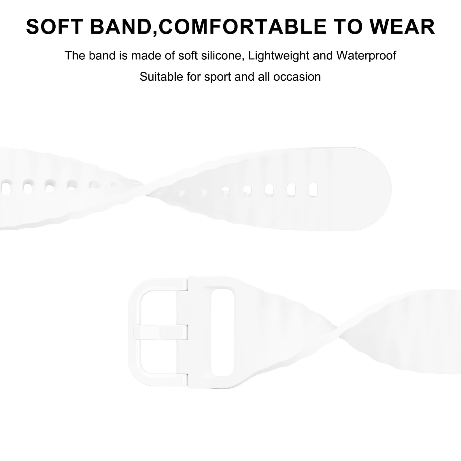 DL3 Mobilak Silicone Sport Band 22MM Strap For Xiaomi Redmi Watch 5 Actie/5 Lite/Samsung Galaxy Watch 3 45mm/Watch 46mm/Gear S3/Huawei watch GT5 GT4 GT3 GT2 GT 46MM/GT2E/GT3 Pro GT 5 Pro - White