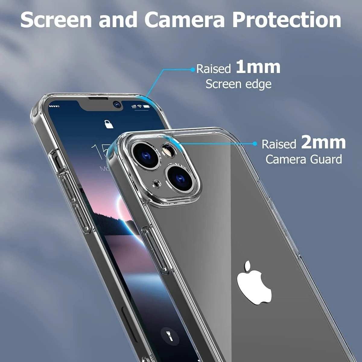 DL3 MOBILAK Camera Protective Case Compatible with iPhone Case Transparent, Mobile Phone Case iPhone Thin Soft Silicone Anti-Yellow Protective Case - Clear