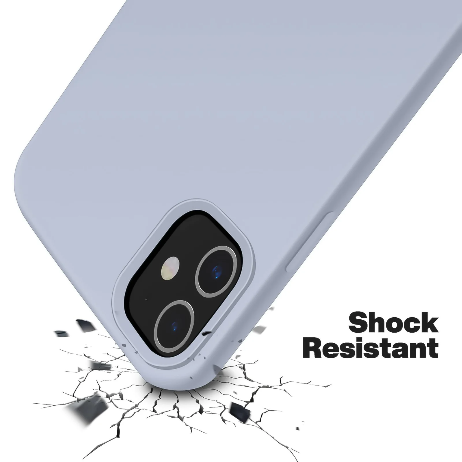 DL3 Mobilak Compatible with iPhone 11 (6.1 Inch) Case, Liquid Silicone Case, Full Body Protective Cover, Shockproof, Slim Phone Case, Anti-Scratch Soft Microfiber Lining - A. Baby Blue