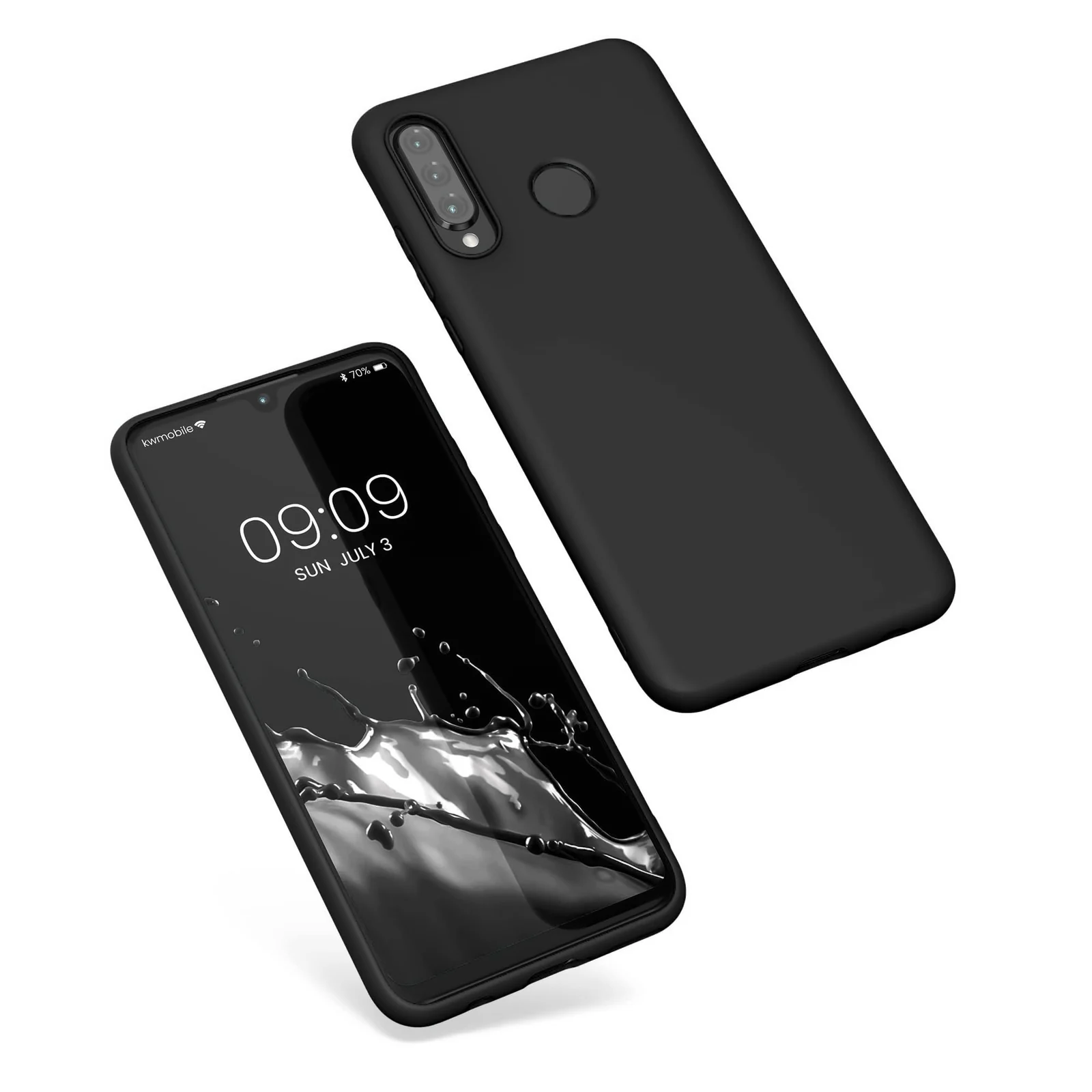 DL3 Mobilak Soft Silicone Protective Case for Huawei Y9S / Honor 9X Pro / P Smart Pro 2019 with Microfiber Lining and Shockproof Design - Black