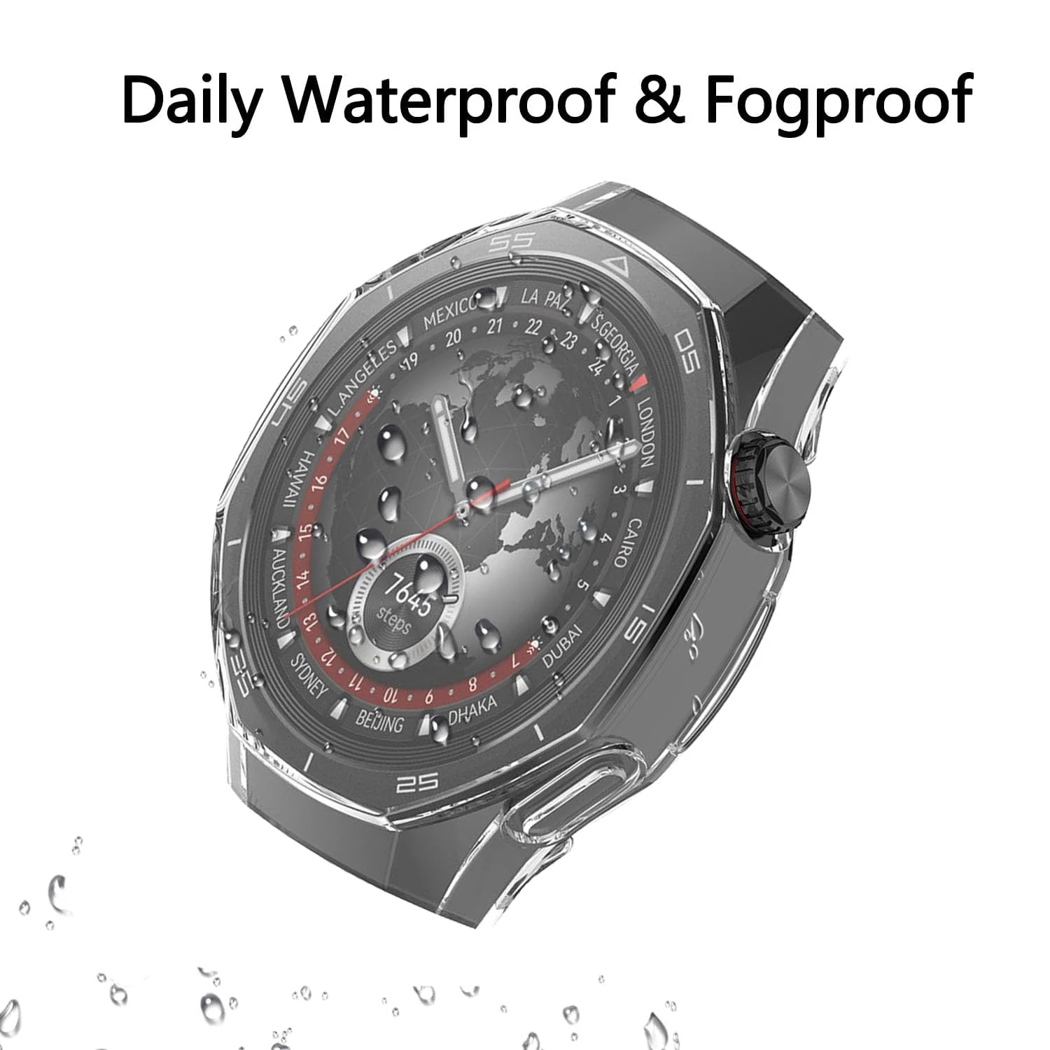 DL3 Mobilak Protective Case compatible with Huawei Watch GT 5 Pro 46mm, All-around Flexible TPU Case with Built-in Screen Protector, Soft Frame & Shockproof Cover fit Huawei Watch GT5 Pro - Clear