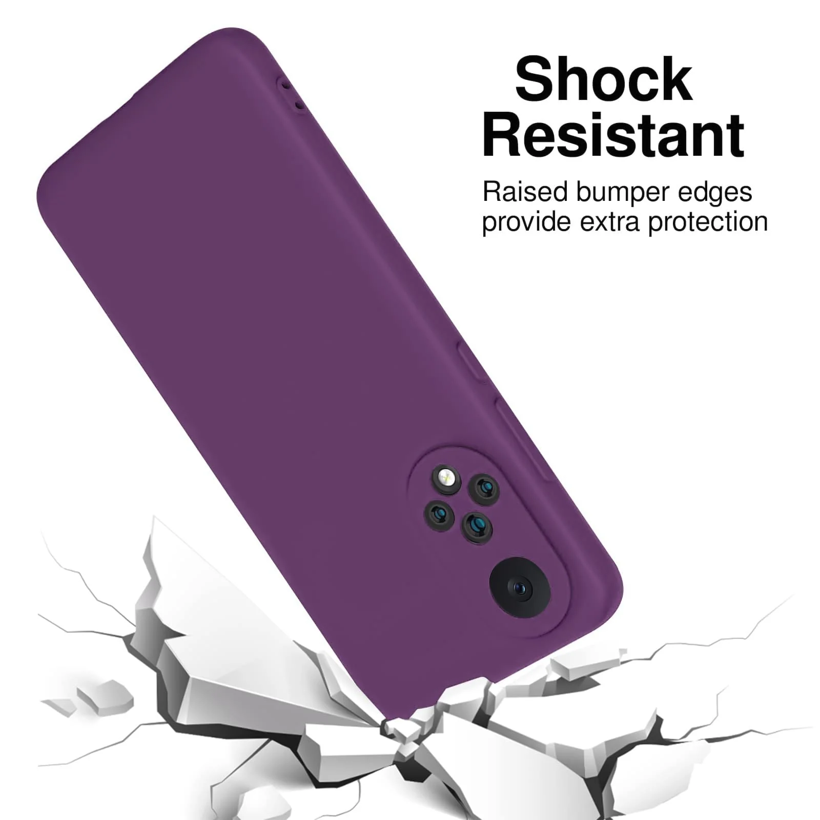 DL3 Mobilak Soft Silicone Gel Bumper Case for Honor 50 / Huawei Nova 9 - Violet