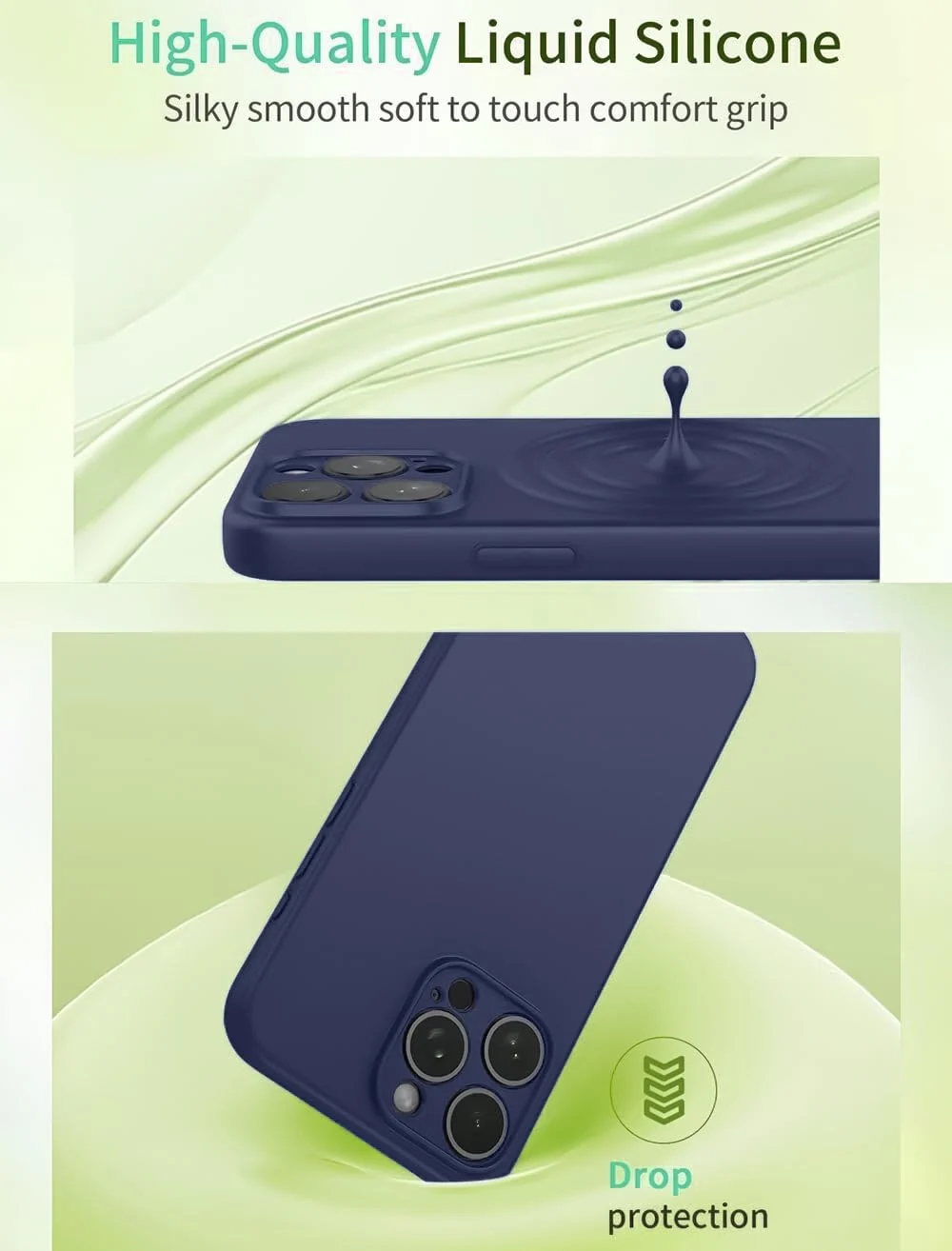 DL3 Mobilak Liquid Silicone Case for realme C65, Shock-absorbing protection, Scratch-resistant surface, Soft microfiber lining - Dark Blue