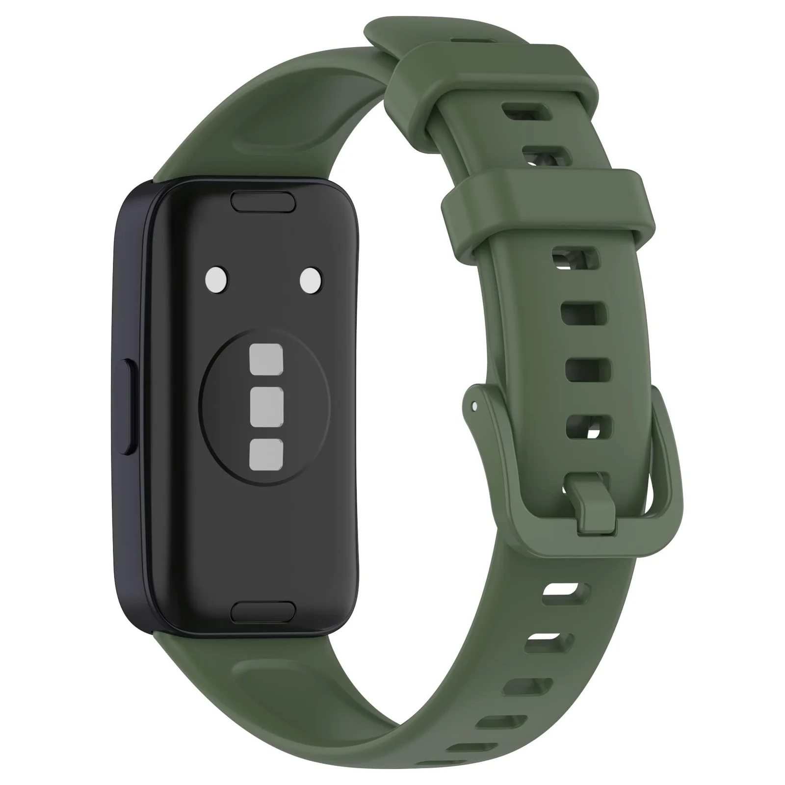 DL3 Mobilak Silicone Bracelet for Huawei Band 9/8, Soft Sport Replacement Strap, Adjustable Waterproof for Women/Men - Green