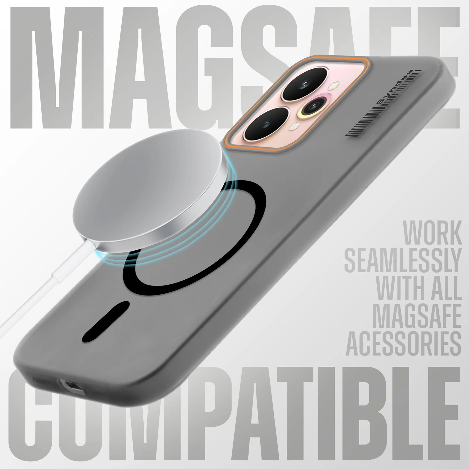 DL3 Mobilak Matte MagSafe-Compatible Magnetic Case for realme 15 5G / realme 15 Pro 5G with Camera Protection and Ring Holder - Black