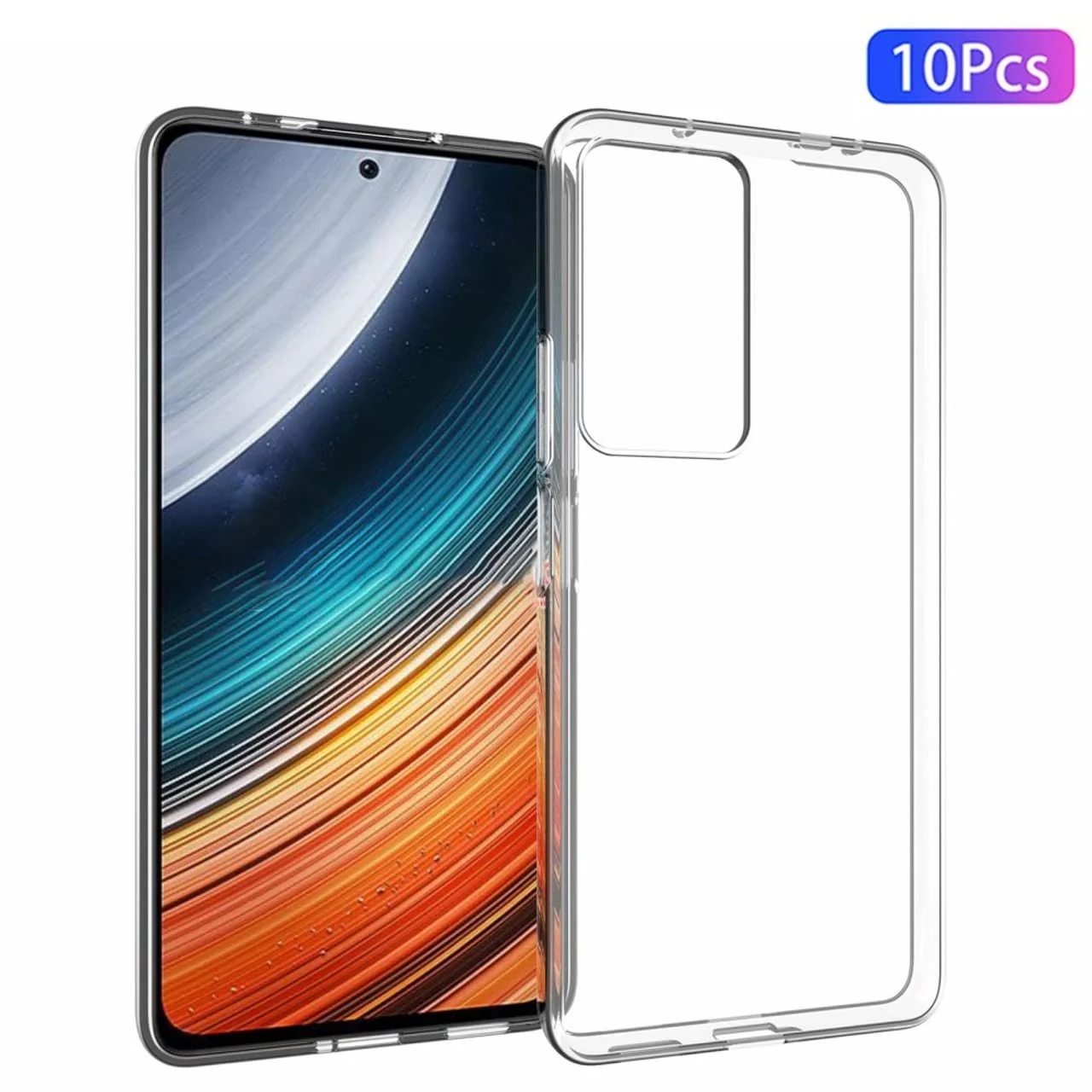 DL3 Mobilak Case Compatible with Xiaomi Poco F4 Case Crystal Soft TPU Gel Case Flexible Silicone Anti-Scratch Camera Protection TPU Cover - Clear
