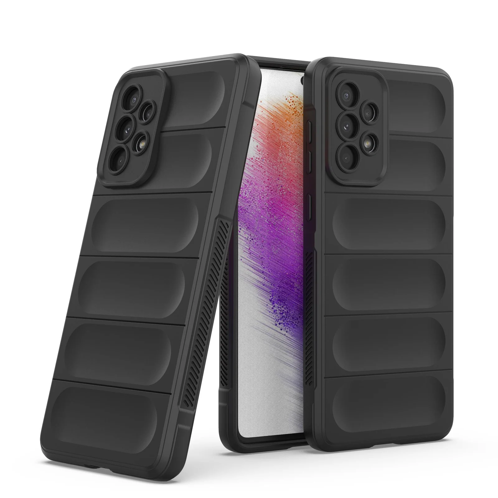 DL3 Mobilak Flexible Silicone and TPU Protective Case with Camera Protection for Samsung Galaxy A23 - Black
