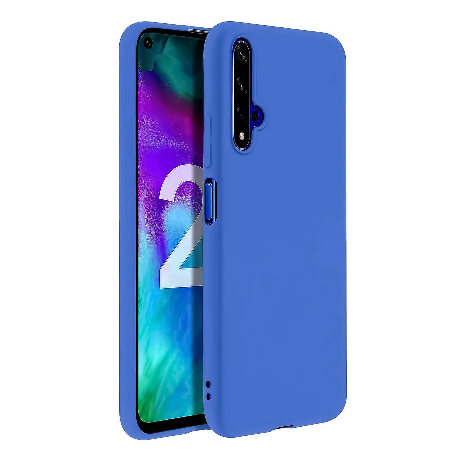 Dl3 Mobilak Huawei Nova 5T / Honor 20 Case,Soft Flexible Silicone Gel Rubber Bumper Cover,Full Body Shockproof Protective Phone Case (Black)
