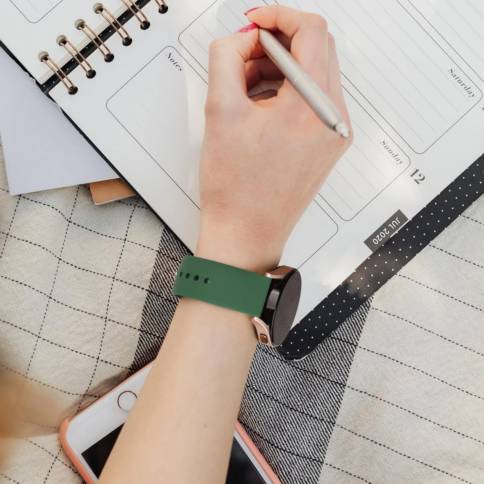 DL3 Mobilak Straps Compatible with Xiaomi Redmi Watch 5 Active/Redmi Watch 5 Lite Bracelets for Men Women, 22mm Soft Silicone Strap, Waterproof Adjustable Band Sports Replacement - Green