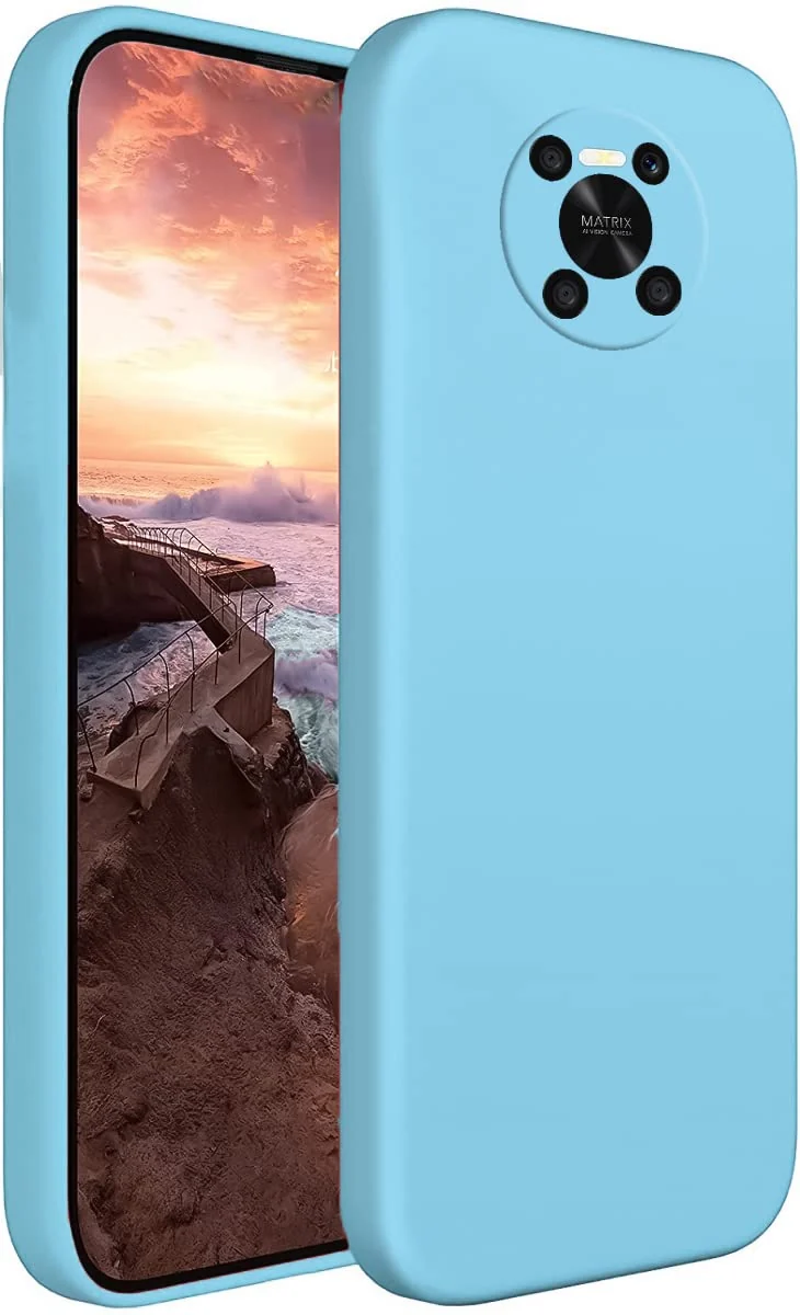 Dl3 Mobilak Honor X9 Case,Soft Flexible Silicone Gel Rubber Bumper Cover,Slim Fit Full Body Shockproof Protective Phone Case (Sky Blue)