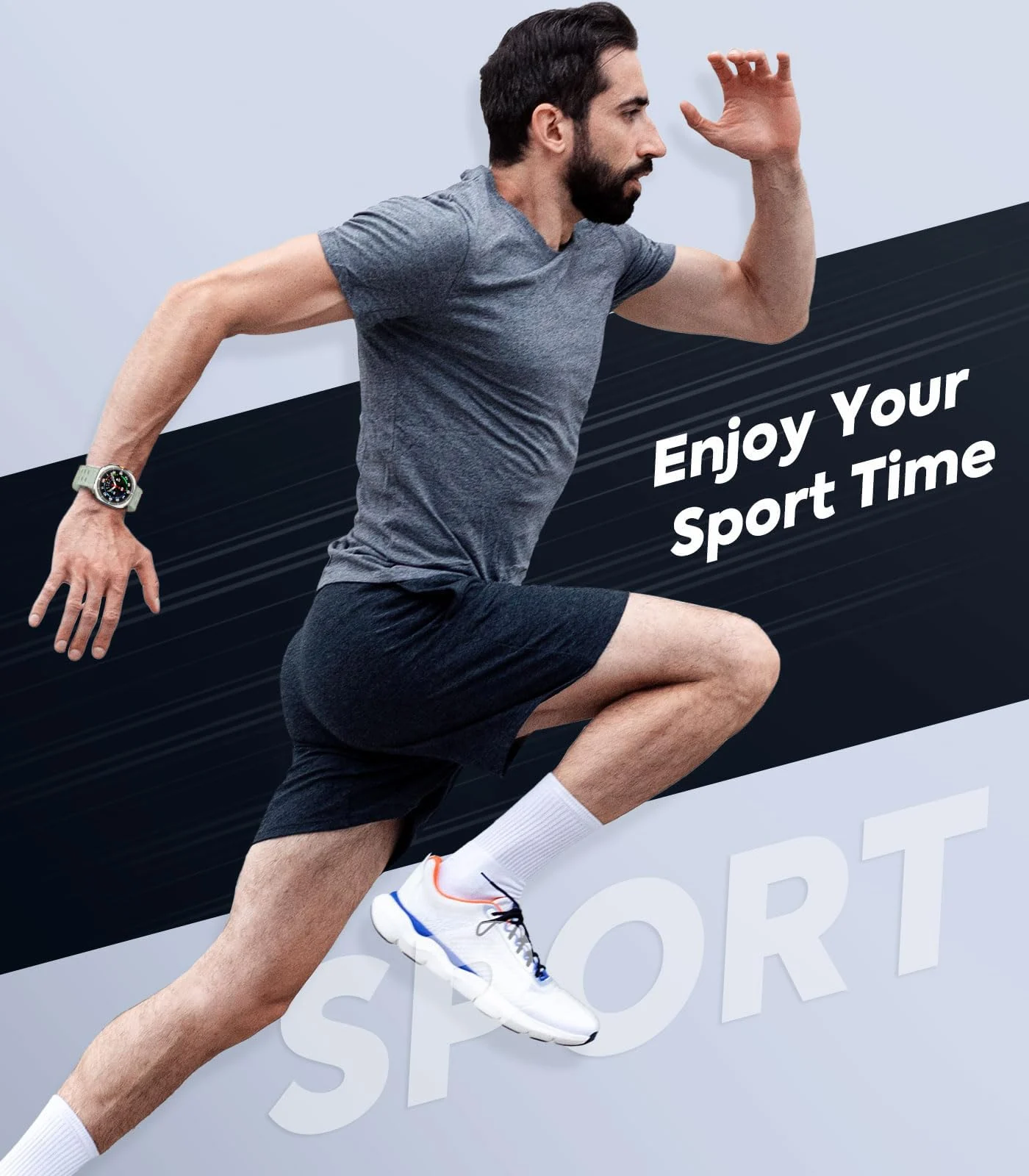 DL3 Mobilak Sport Band Compatible with Samsung Galaxy Watch Ultra Band 47mm Women Men, Breathable Soft Silicone Waterproof Watch Strap Accessories for Samsung Watch 7 Ultra Bands - Mint Green