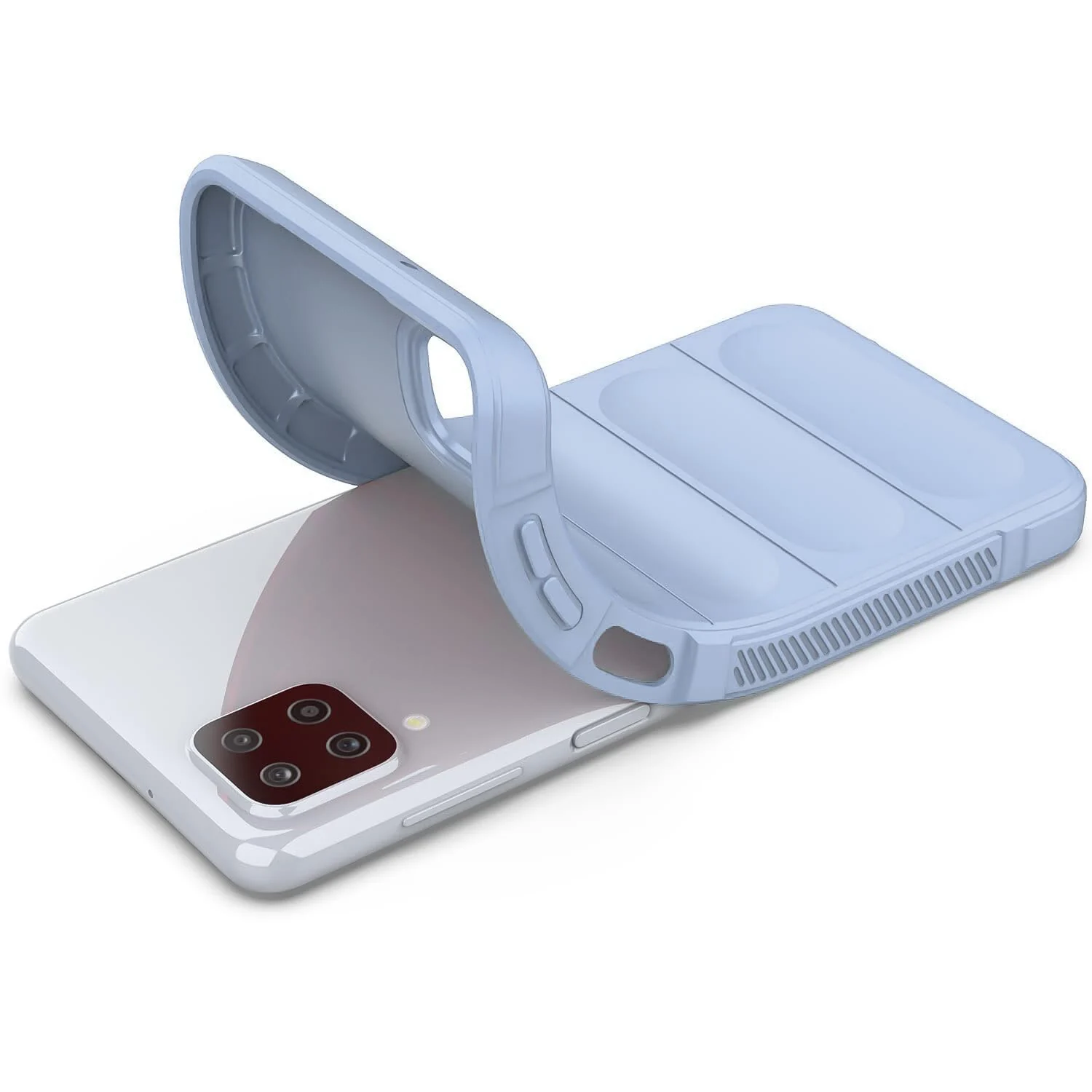 DL3 Mobilak Flexible Silicone and TPU Protective Case with Camera Protection for Samsung Galaxy A12 / M12 - Baby Blue