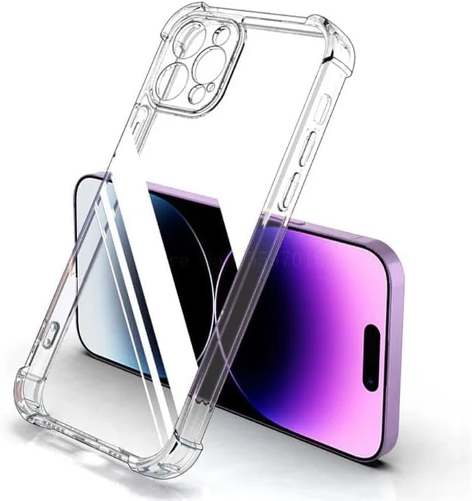 DL3 Mobilak Case Compatible with iphone15 pro, Cover Silicone TPU Gorilla Anti-shock Protector Camera Shockproof Corners - Clear
