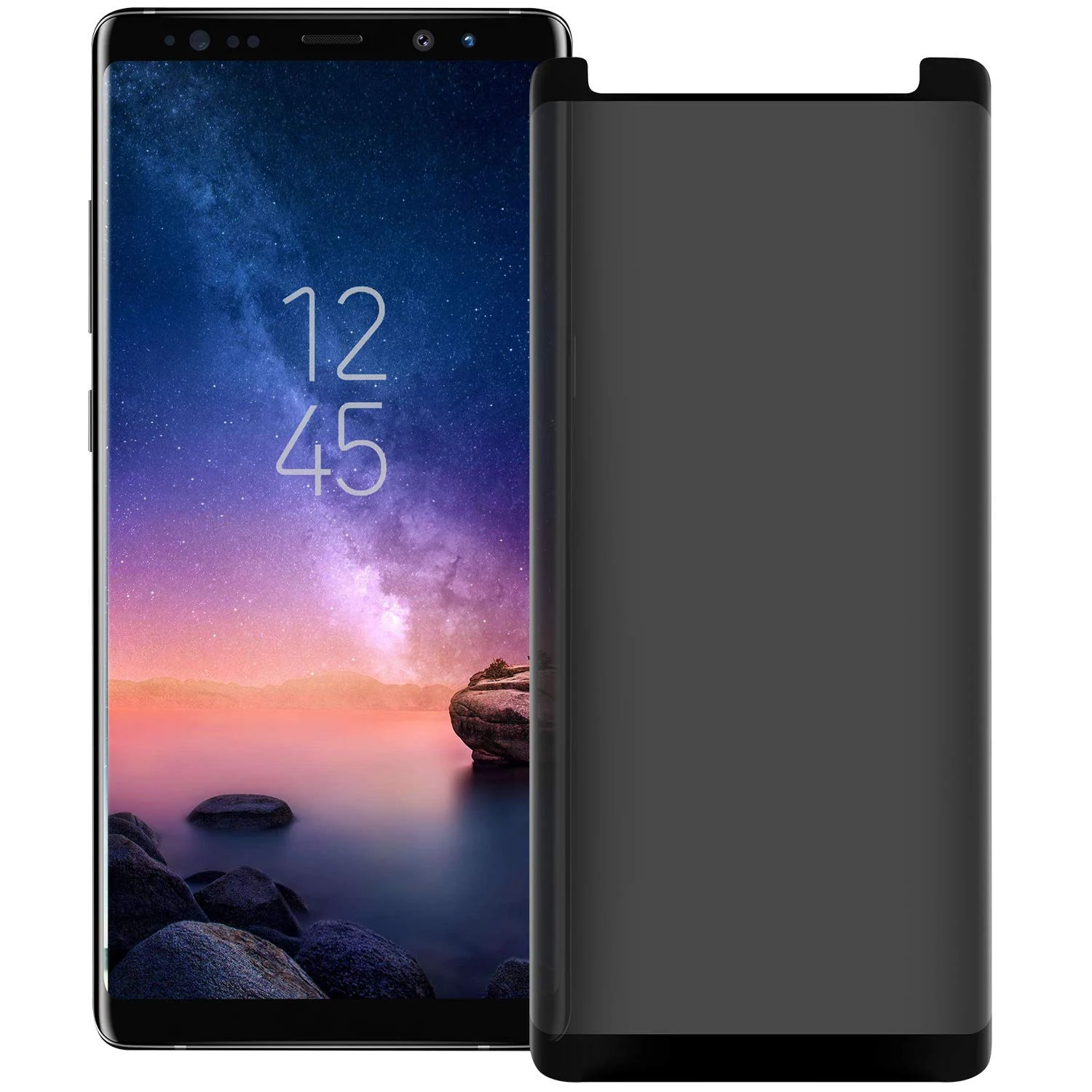 DL3 Mobilak Samsung Galaxy Note 9 Privacy Screen Protector, Anti-Spy 9H Hardness Tempered Glass Film [Case Friendly] [Bubble Free] - Black