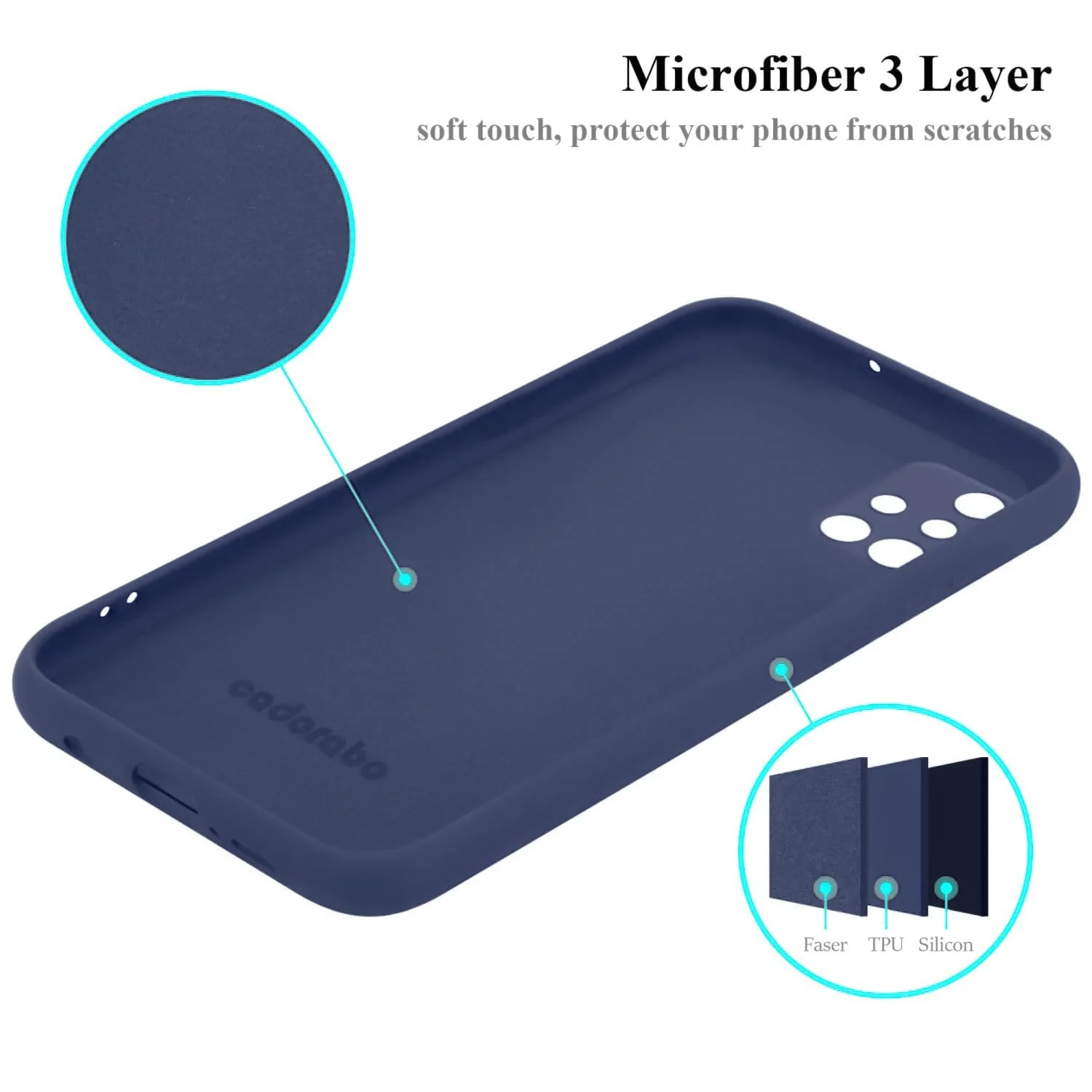 DL3 Mobilak Samsung Galaxy A71 Case, Soft Flexible Silicone Gel Rubber Bumper Cover, Full Body Shockproof Protective Phone Case - Blue 2