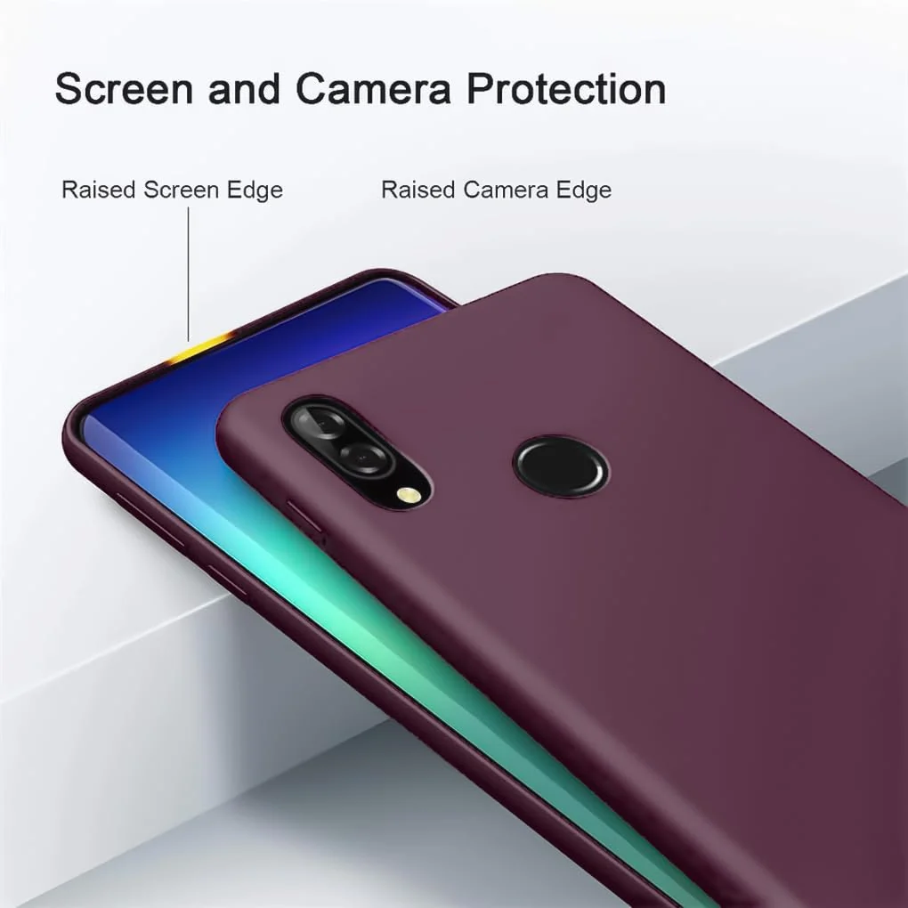 DL3 Mobilak Huawei nova 3i Case, Soft Flexible Silicone Gel Rubber Bumper Cover, Full Body Shockproof Protective Phone Case (Win Red) - Wine Red
