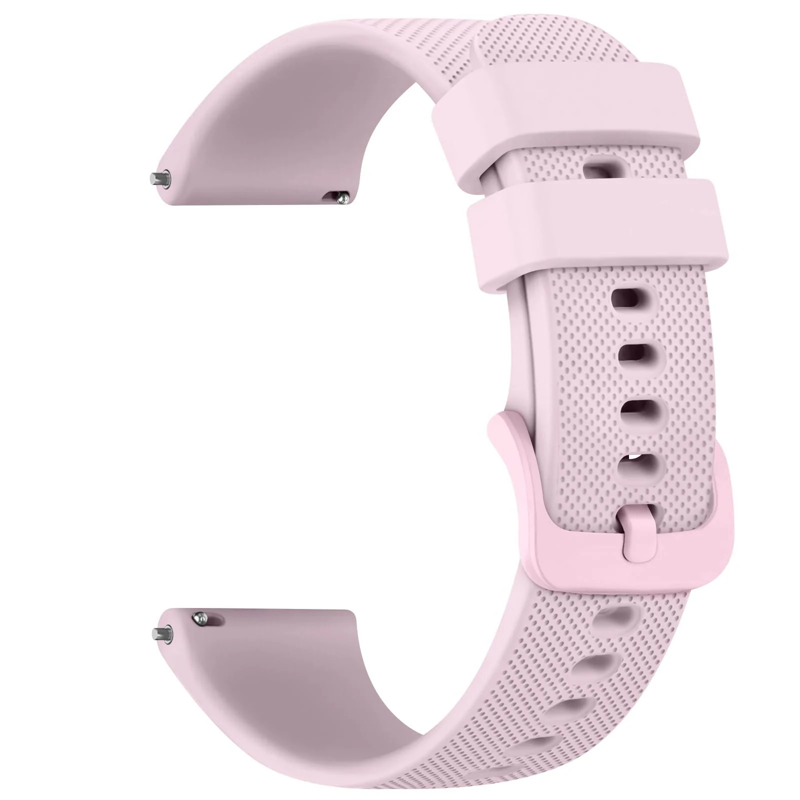 DL3 Mobilak Strap Silicone Buckle 20MM Band For Samsung Gear Sport/Watch 7/6/5/4/5 Pro 45mm/S2 classic/active 2 40mm 44mm/Amazfit GTS 2/2e/GTS 3/3 Pro/GTS 4/GTS 2 Mini/3 Mini/4 Mini/Bip 3/Bip 3 Pro - Rose Pink