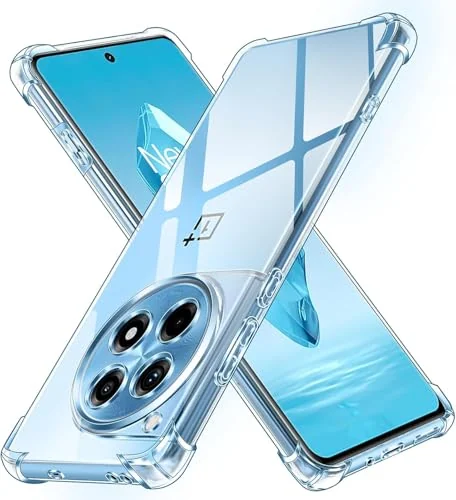 DL3 Mobilak Case Compatible with Oneplus 12R, Cover Silicone TPU Gorilla Anti-shock Protector Camera Shockproof Corners - Clear