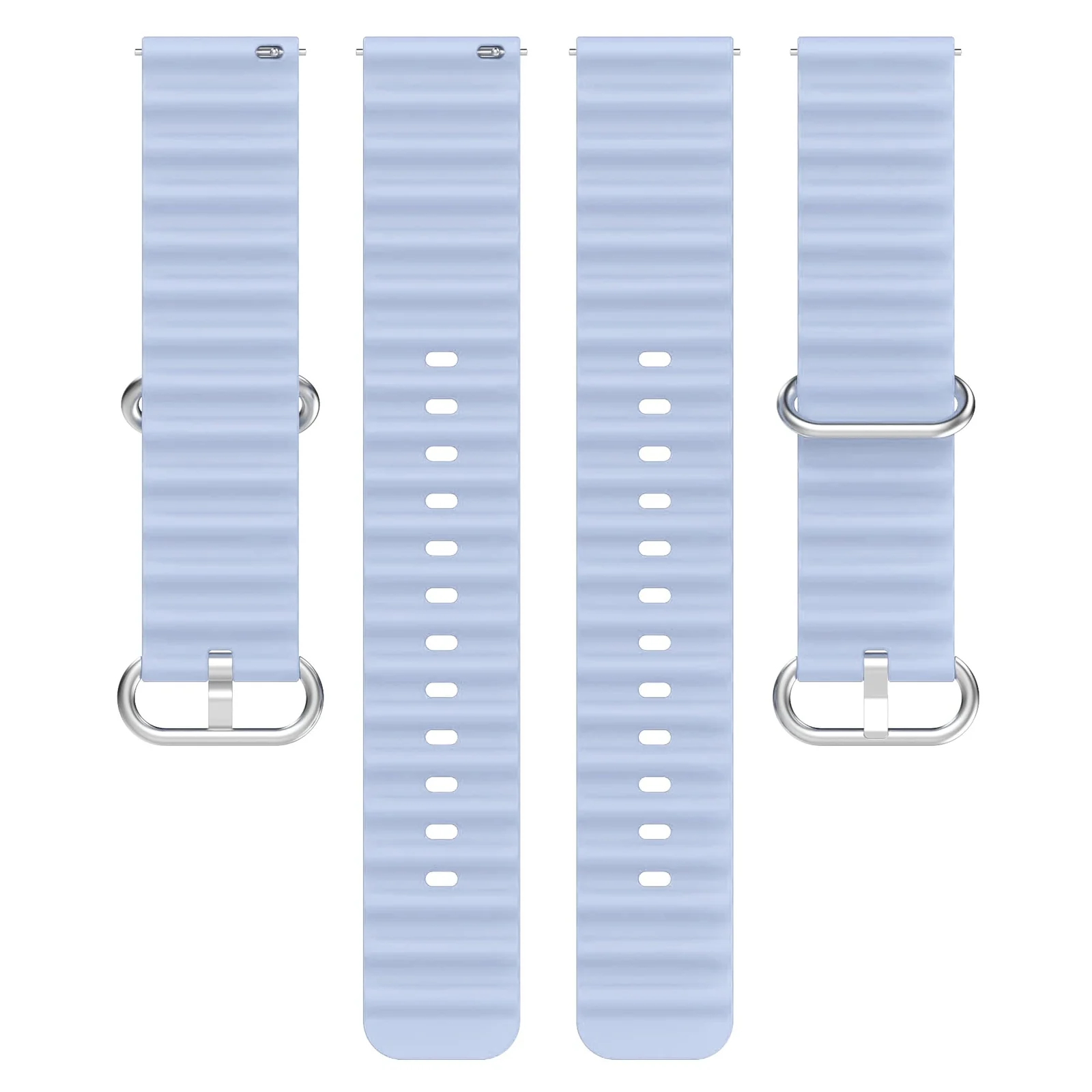 DL3 Mobilak 20mm Ocean Band for Samsung Galaxy Watch 7/6/5/4/FE Band 40mm 44mm/Galaxy Watch 6/4 Classic Bands 47mm 43mm 46mm 42mm/Watch 5 pro 45mm/3 41mm/Active 2, Adjustable Soft Silicone Sport Loop Ocean Strap - Baby Blue