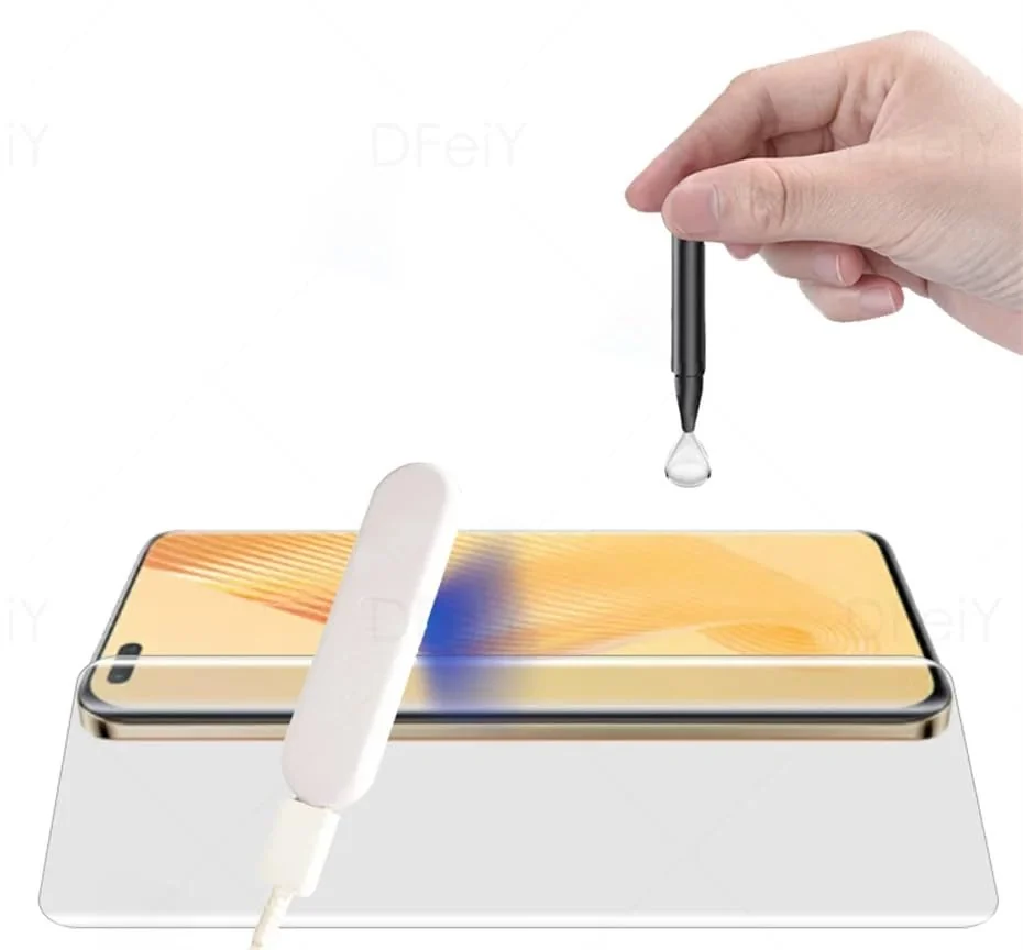 DL3 Mobilak Honor Magic 5 Pro Screen Protector [Liquid UV Tempered Glass] Full Screen adhesive [Sensitive Touch][Fingerprint Sensor Compatible] HD - Clear