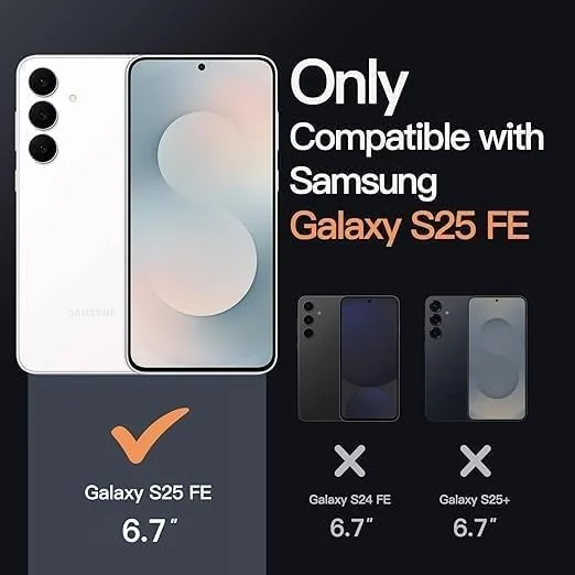 DL3 Mobilak Protective Case Compatible with Samsung Galaxy S25 FE 5G Cover, Mobile Phone Case Thin Soft Silicone Anti-Yellow Protective Case - Clear