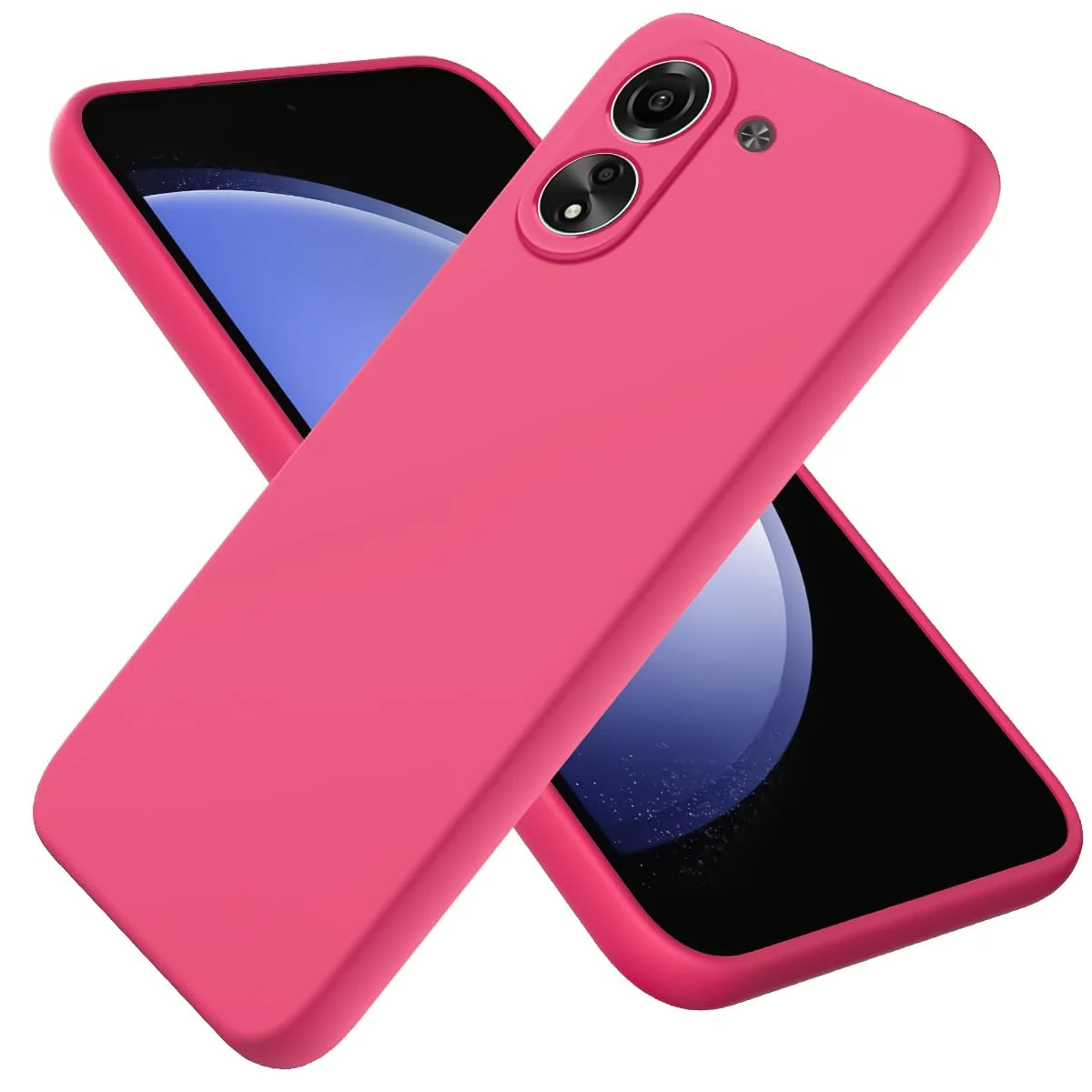 DL3 Mobilak Soft Silicone Gel Bumper Case for Xiaomi Redmi 13C - Hot Pink