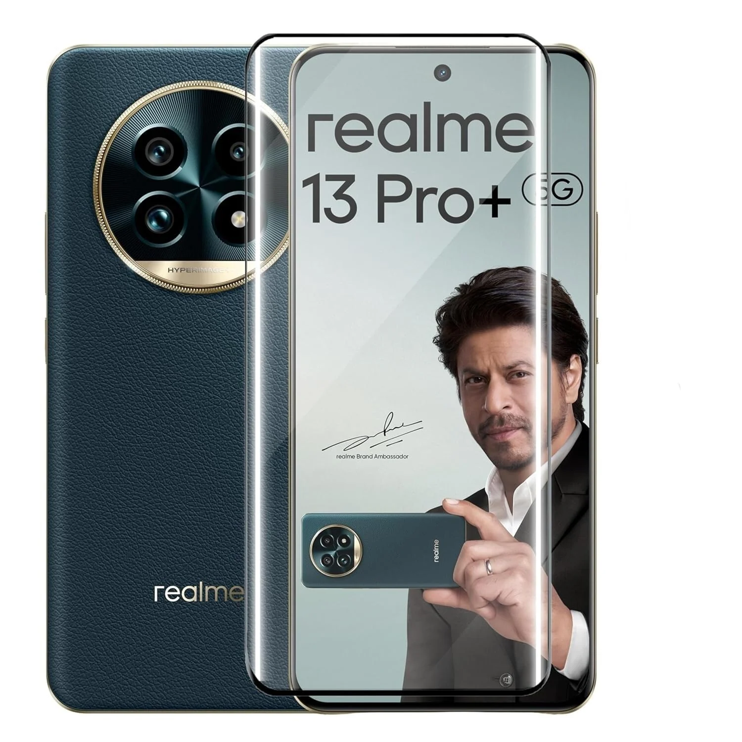 DL3 Mobilak Full Curved 5D Glass Screen Protector Full Glue For realme 13 Pro+ Plus 5G - Black
