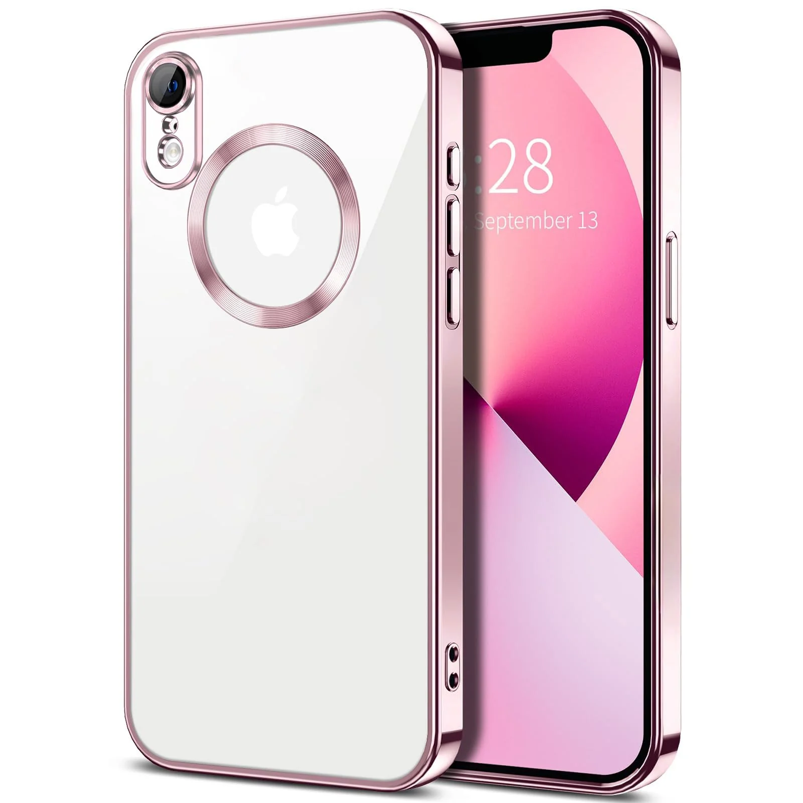 DL3 Mobilak Plated-Edge TPU Protective Case with Camera Protection for iPhone XR - Pink