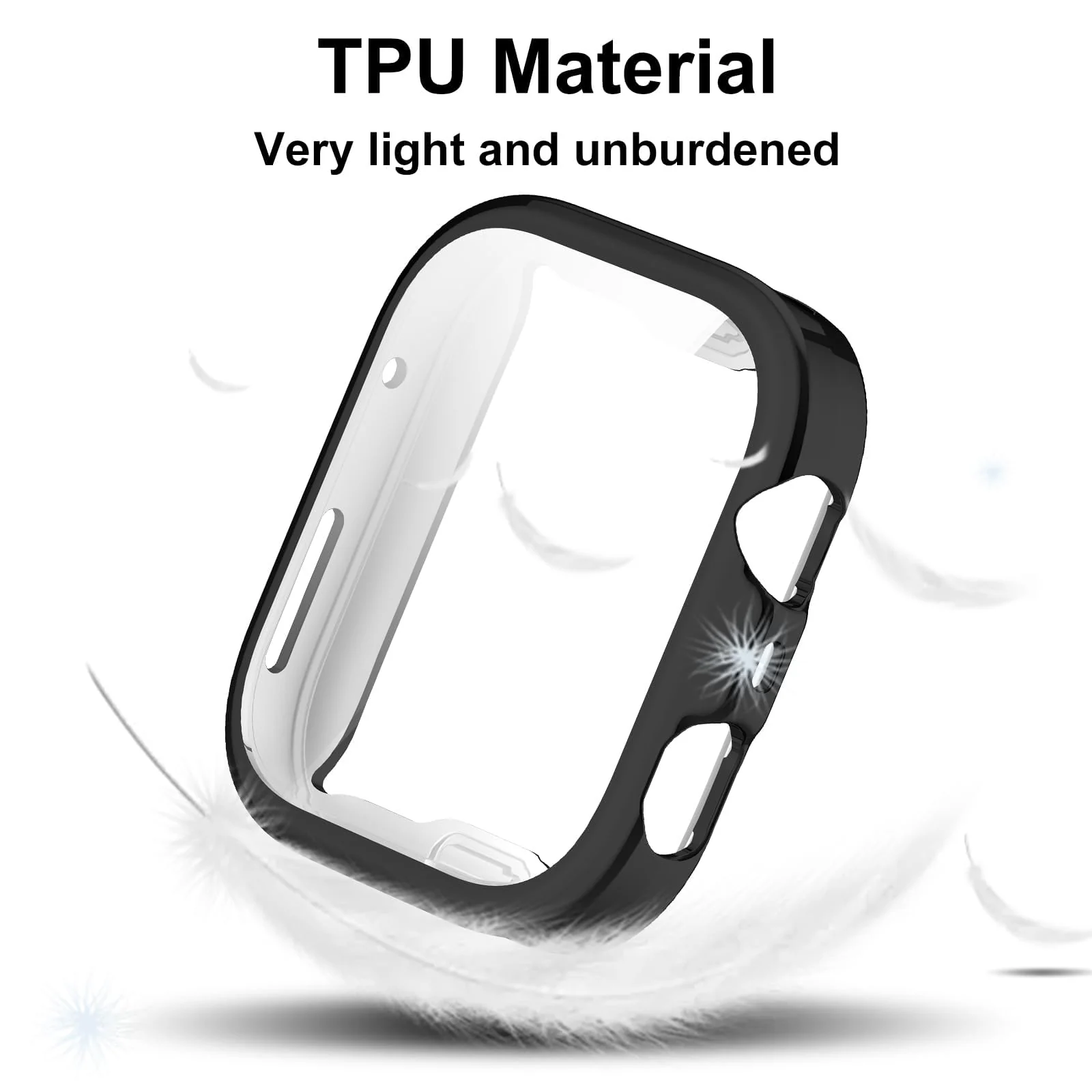 DL3 Mobilak Case Compatible with Huawei Watch Fit 4 Pro 2025 Case All-Around with Built-in Screen Protector Watch Soft TPU Shockproof Cover Slim Guard Thin Bumper Shell Protector - Black