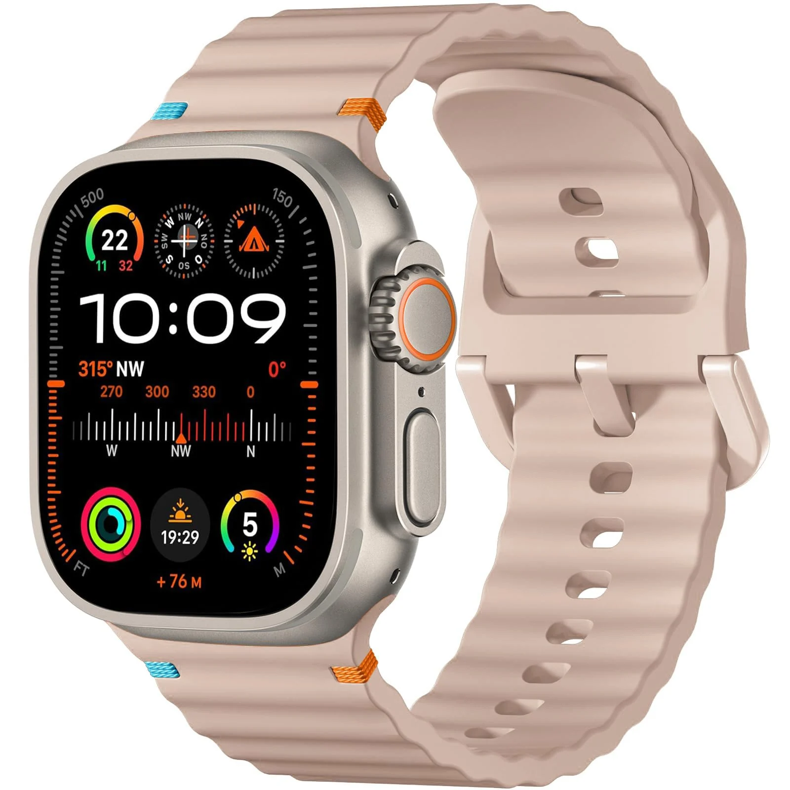 DL3 Mobilak Sport Strap for Apple Watch 49mm (Ultra 3/2/1) 46mm 45mm 44mm 42mm for Women Men, Soft Silicone Replacement Strap for iWatch Series 11/10/9/8/7/6/5/4/3/2/1/SE 3 2 1 - Milktea