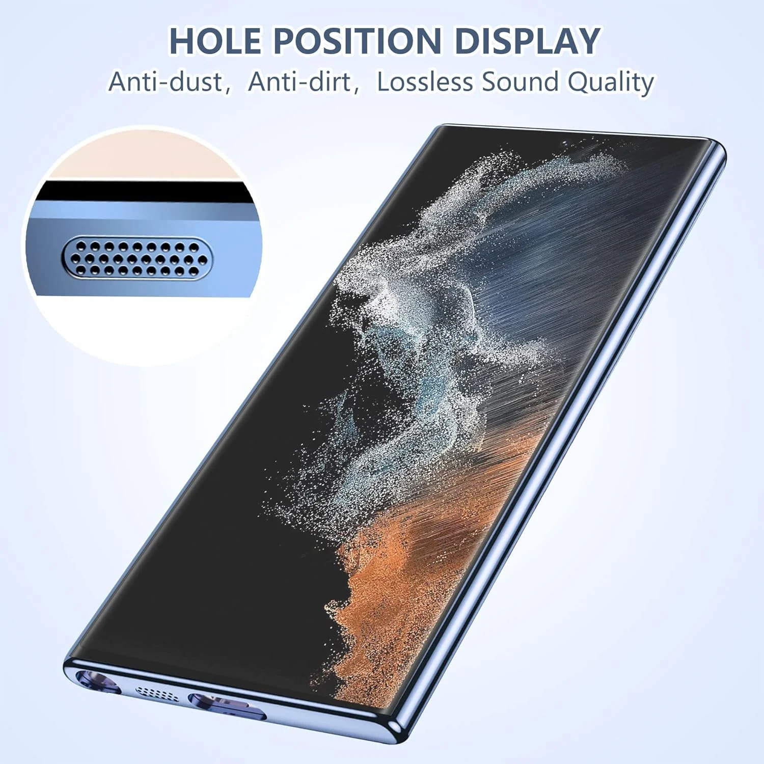 DL3 Mobilak Clear MagSafe-Compatible Magnetic Case for Samsung Galaxy S22 Ultra with Camera Protection and Magnetic Car-Mount Support - Blue