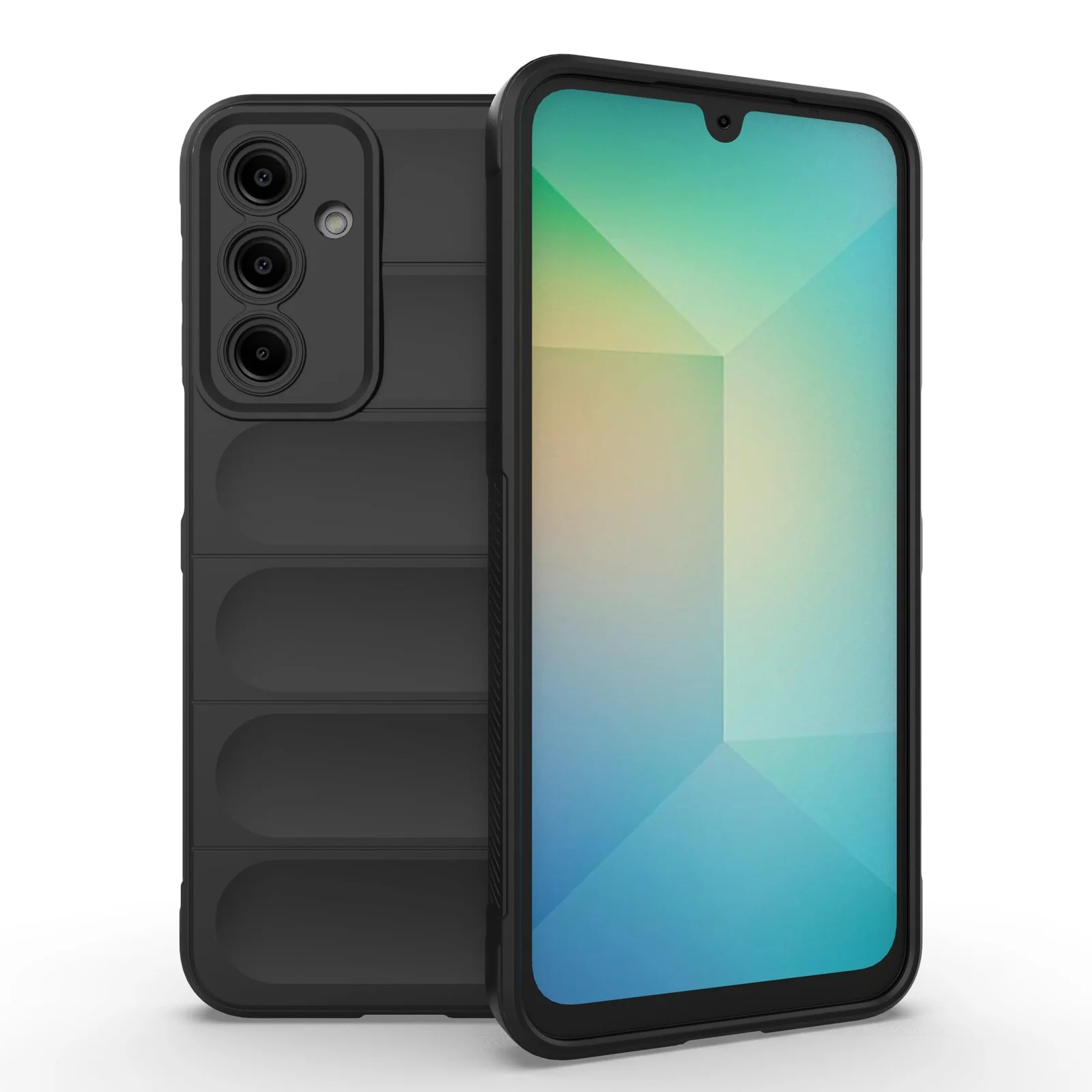 DL3 Mobilak Silicone Case for Samsung Galaxy A05s Heavy Duty Protective [Slim Fit] Shockproof Soft Flexible Protective Design Shock-Absorption TPU Cover With Camera Protection - Black