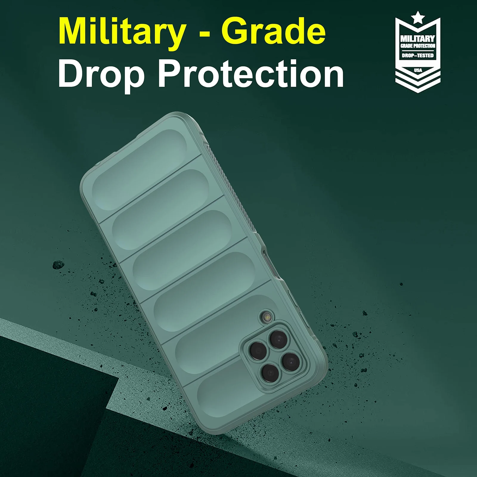 DL3 Mobilak Flexible Silicone and TPU Protective Case with Camera Protection for Samsung Galaxy M33 5G - Green