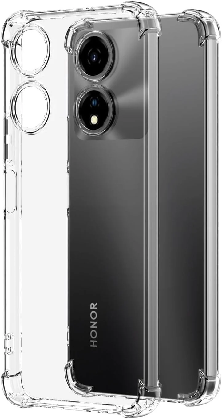DL3 Mobilak Clear TPU Protective Case for Honor X5 Plus with Camera Protection and Shockproof Design - Clear