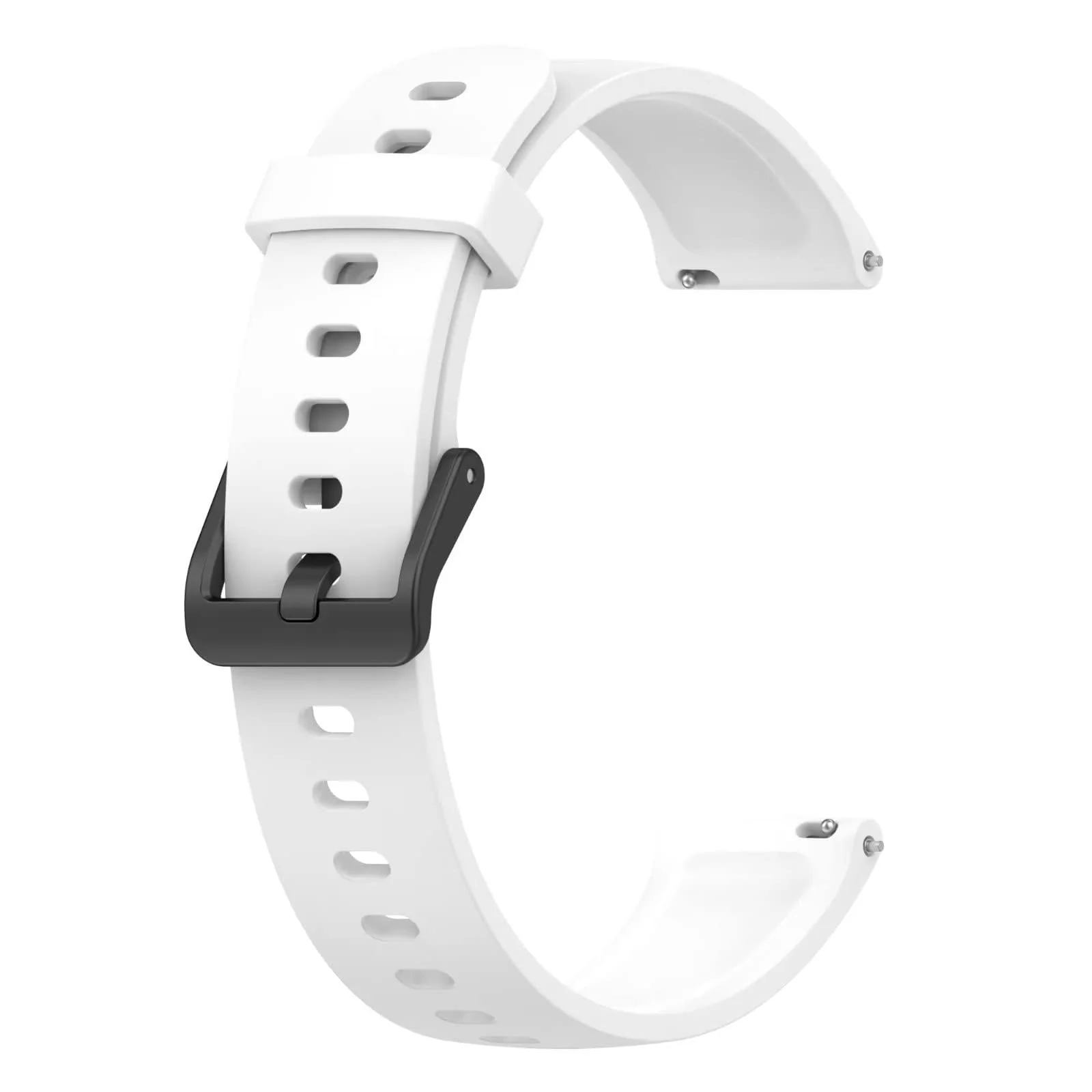 DL3 Mobilak Silicone Strap for realme Band 2, [Breathable] Soft Silicone Replacement Strap for Men and Women, Pin Buckle Design, for realme Band2 - White