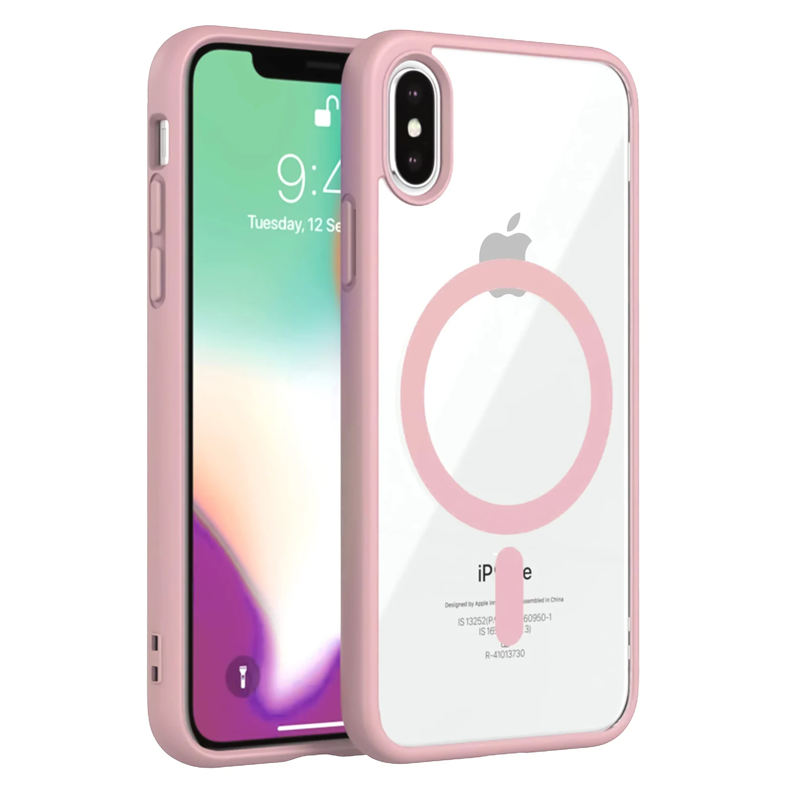 DL3 Mobilak Clear MagSafe-Compatible TPU Case for iPhone X / iPhone XS - Pink