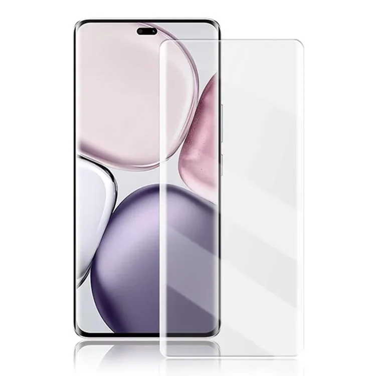 DL3 Mobilak Full Glass Screen Protector For Honor X9C UV Tempered Glass Full Glue Cover Screen Protector For Fingerprint Unlock Screen Glass Film - Clear