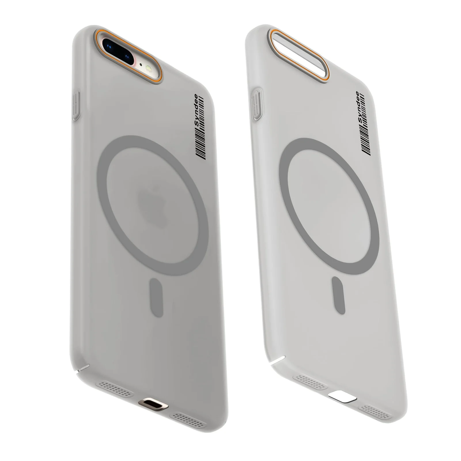 DL3 Mobilak Case Back Cover for iPhone 7 Plus / iPhone 8 Plus, Sleek Frosted Translucent Back Only Compatible with Wireless Magnetic Accessories | Anti-Scratch Shockproof Phone Case - Gray