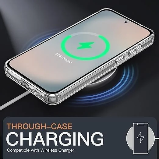 DL3 Mobilak Protective Case Compatible with Samsung Galaxy S25 FE 5G Cover, Mobile Phone Case Thin Soft Silicone Anti-Yellow Protective Case - Clear