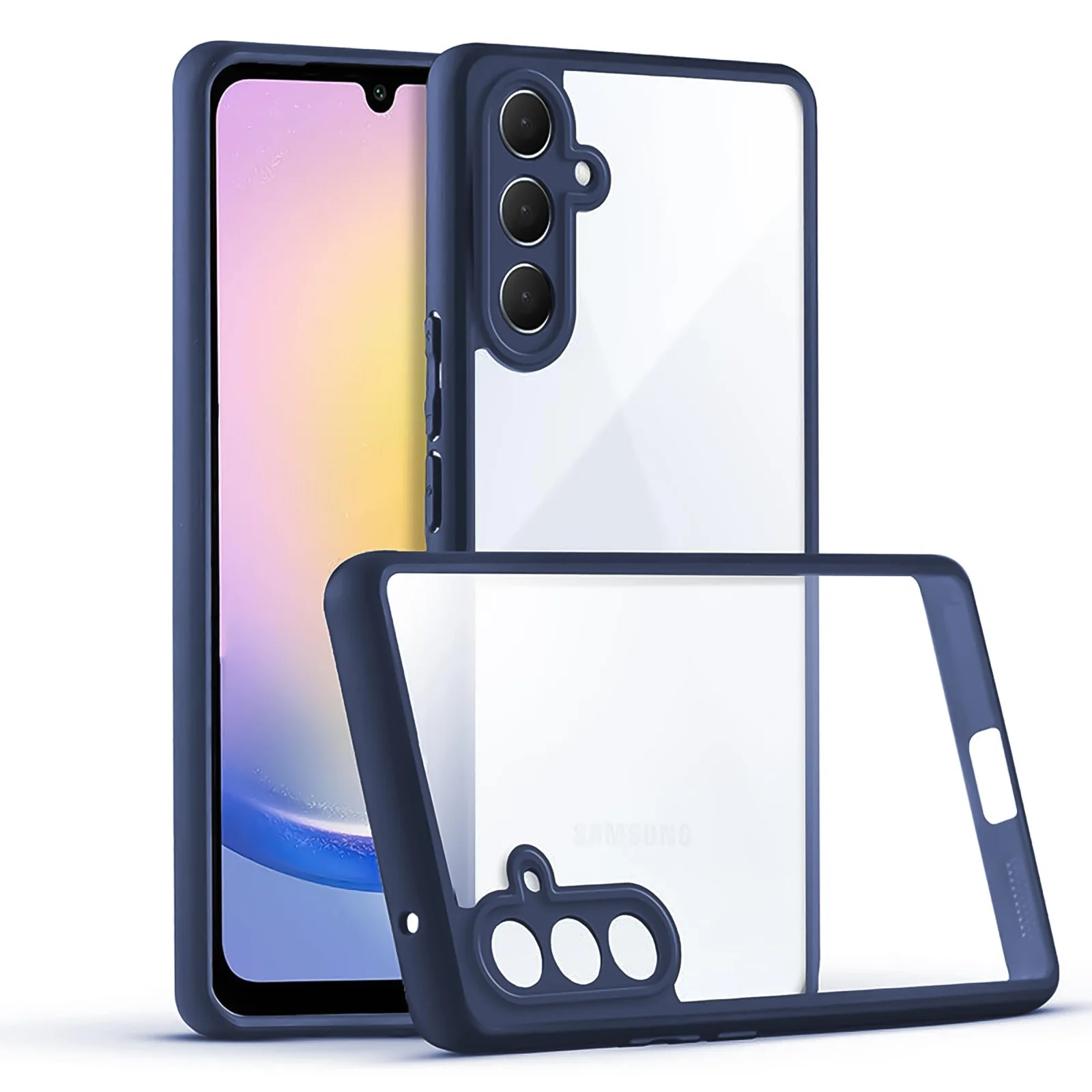 DL3 Mobilak Clear Protective Case for Samsung Galaxy A17, Samsung Galaxy A26 5G - Blue