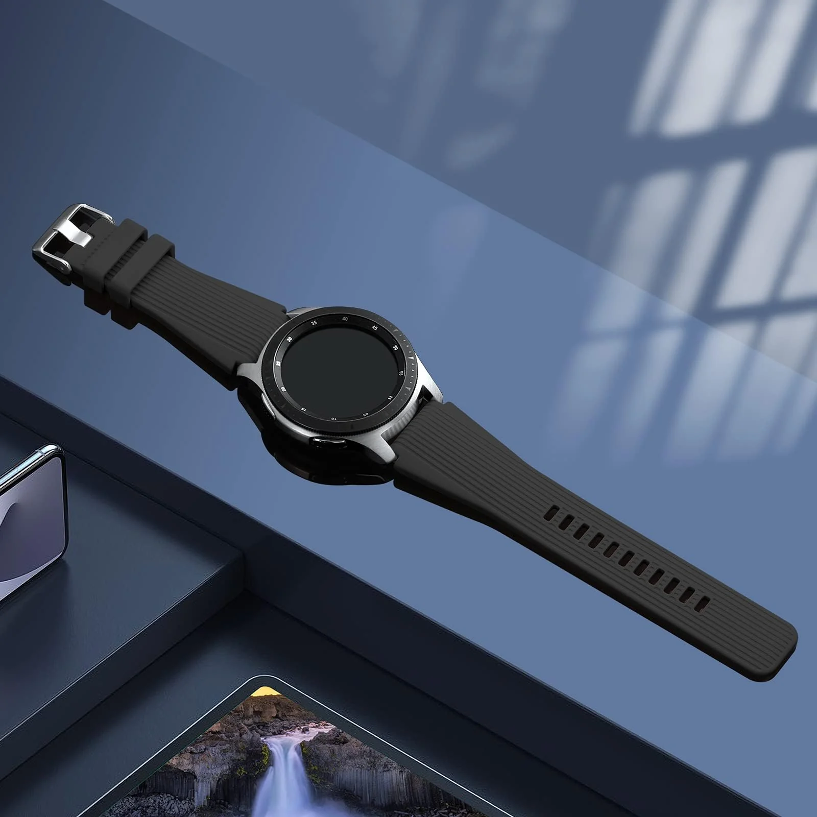 DL3 MOBILAK Replacement Watch Strap for 22MM - Black