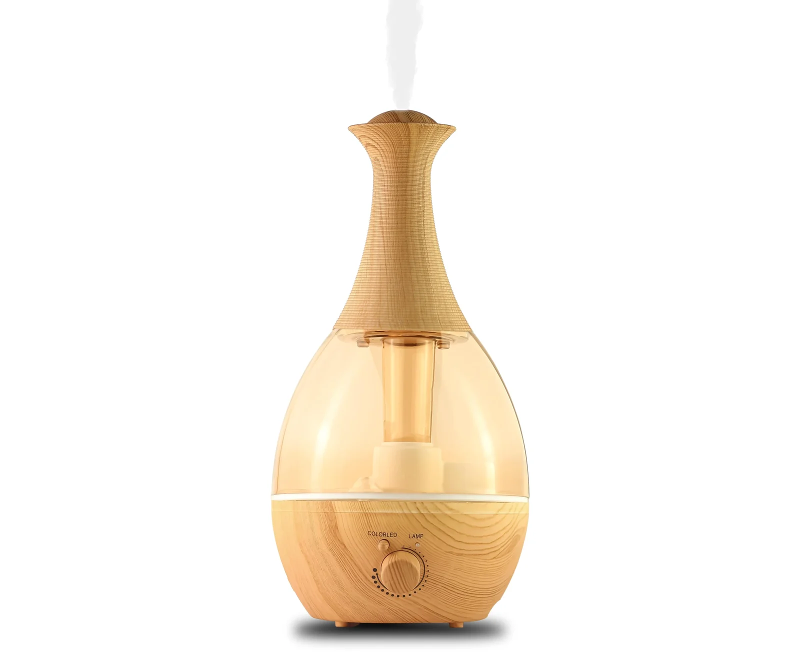 Mobigon 2.6 Litres Humidifier for Room, Cool Mist Ultrasonic Humidifier/Essential Oil Diffuser, Super Quiet 360°Nozzle, Colorful Change, Auto Shut Off&UV Light&, Lasts Up to 24 Hours - B. Light Woody