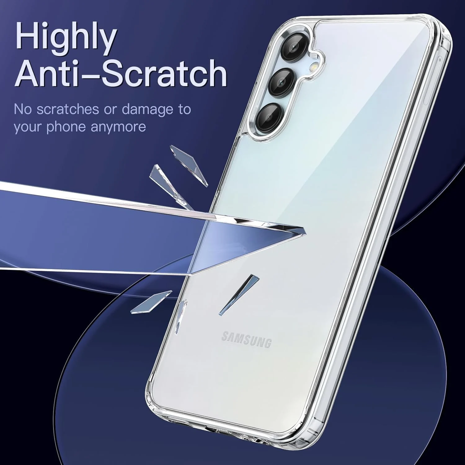 DL3 Mobilak Case Compatible with Samsung Galaxy A15 5G / 4G 6.5-Inch Case Crystal Soft TPU Gel Case Flexible Silicone Anti-Scratch TPU Cover - Clear