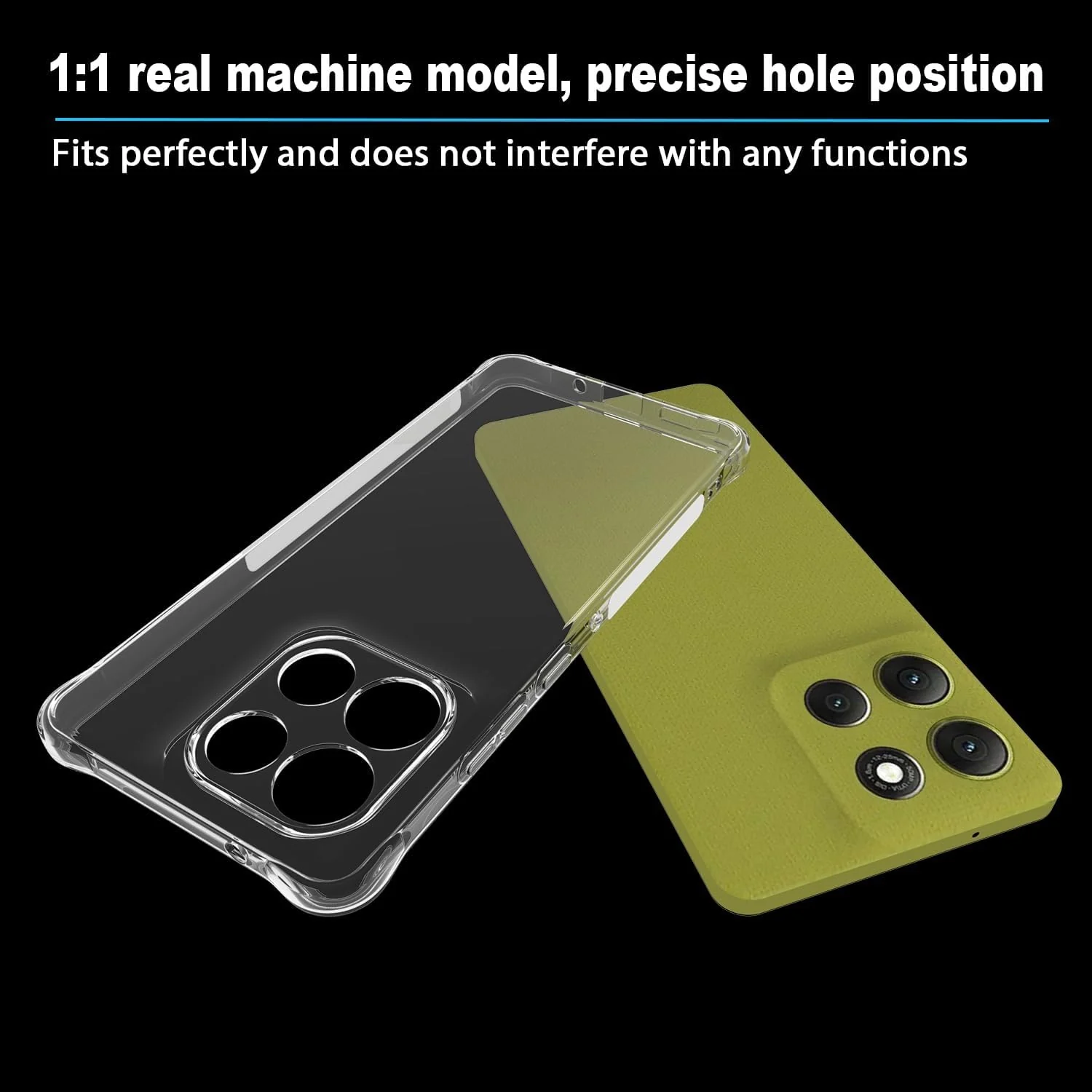 DL3 Mobilak Case Compatible with Motorola Moto G86, Cover Silicone TPU Gorilla Anti-shock Protector Camera Shockproof Corners - Clear