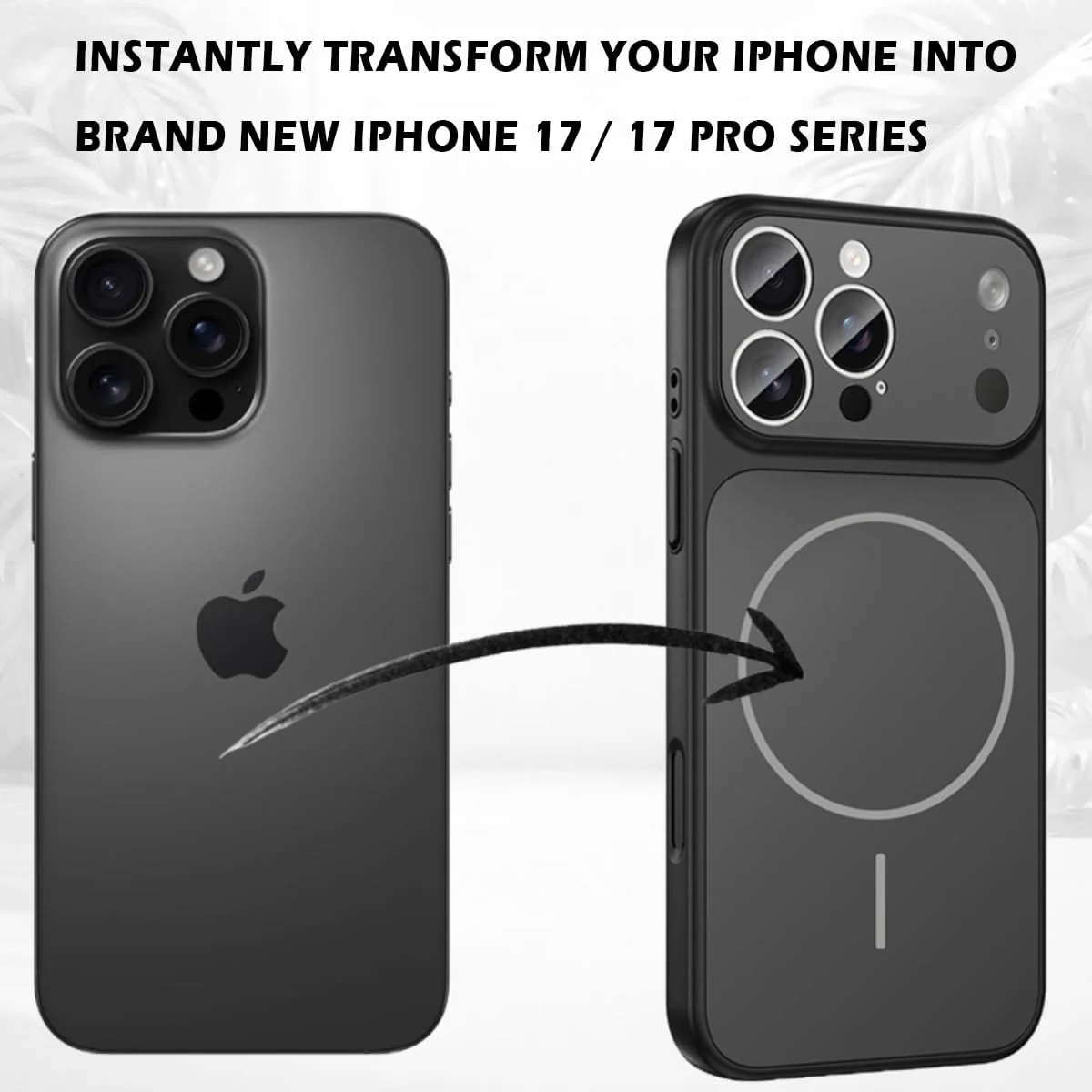 DL3 Mobilak PC Protective Case for iPhone 13 Pro, Compatible with MagSafe accessories, Supports wireless charging, Camera protection - Black