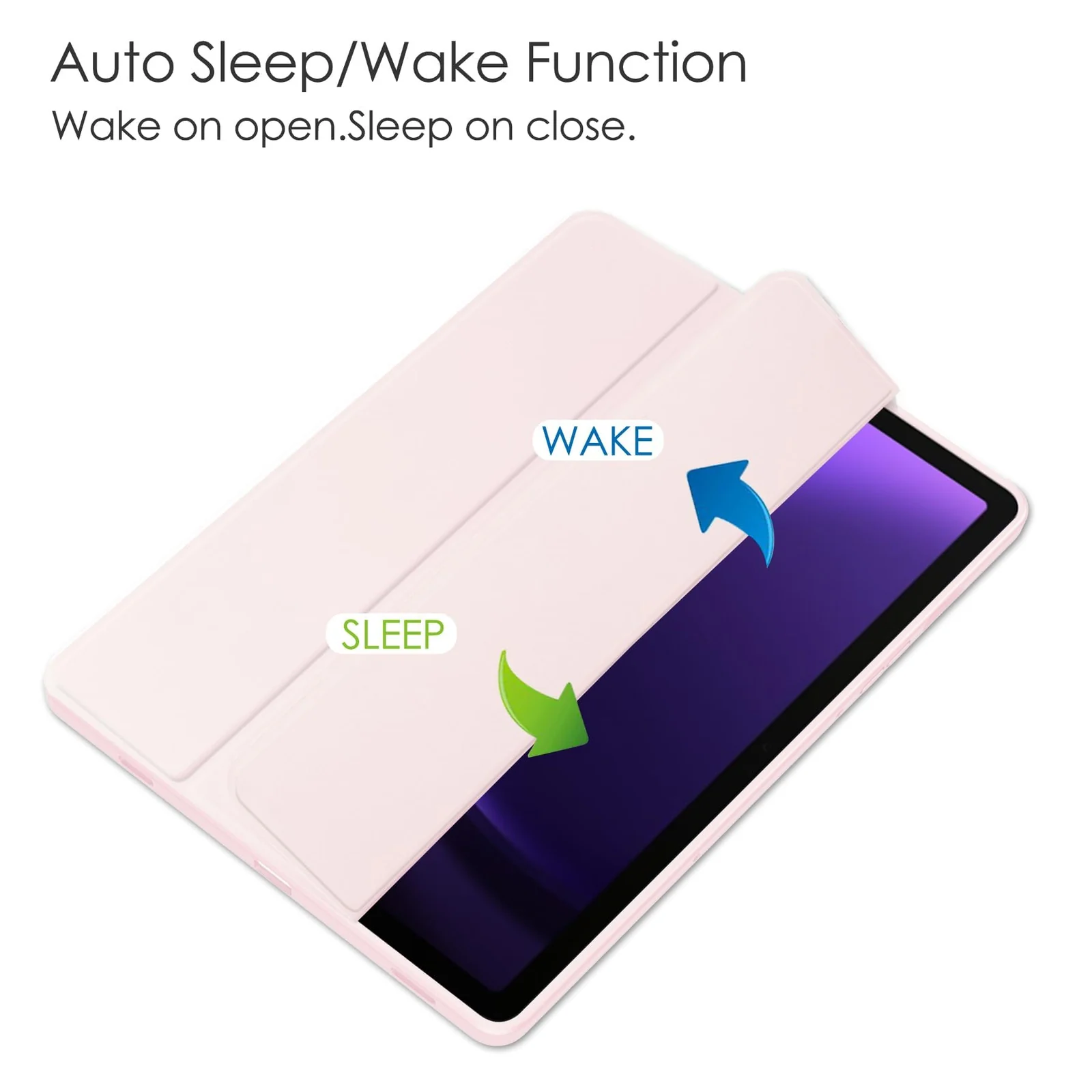 DL3 Mobilak Hybrid Slim Case for Samsung Galaxy Tab S9 FE 5G 10.9 Inch/Galaxy Tab S9 11 Inch 2023 with S Pen Holder, Shockproof Cover with Clear Transparent Back Shell, Auto Wake/Sleep - Pink Sand