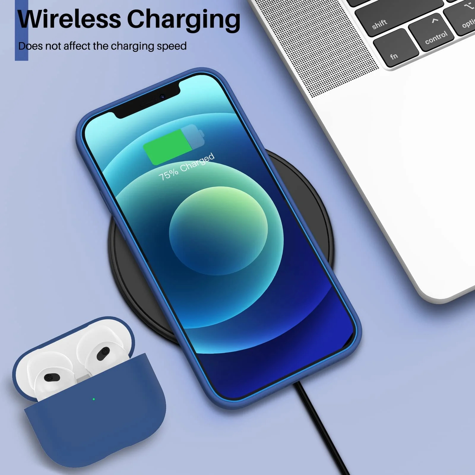 DL3 Mobilak Liquid Silicone Protective Case with Soft Microfiber Lining for iPhone 11 (6.1 Inch) - Royal Blue